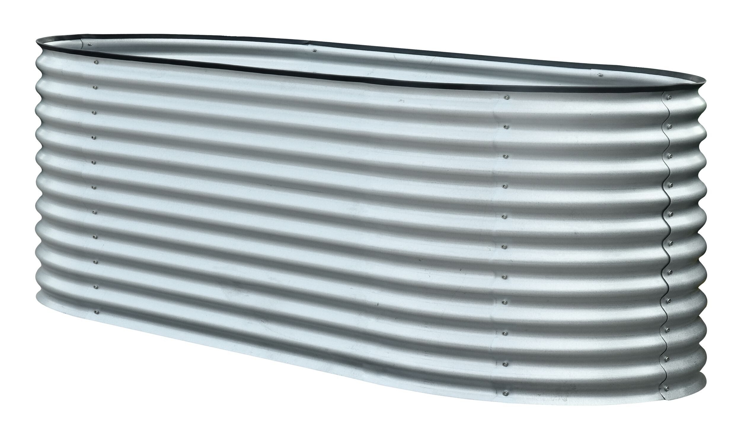 Floraworld Hochbeet, Silo oval 240 x 80 x 82 cm zink aluminium