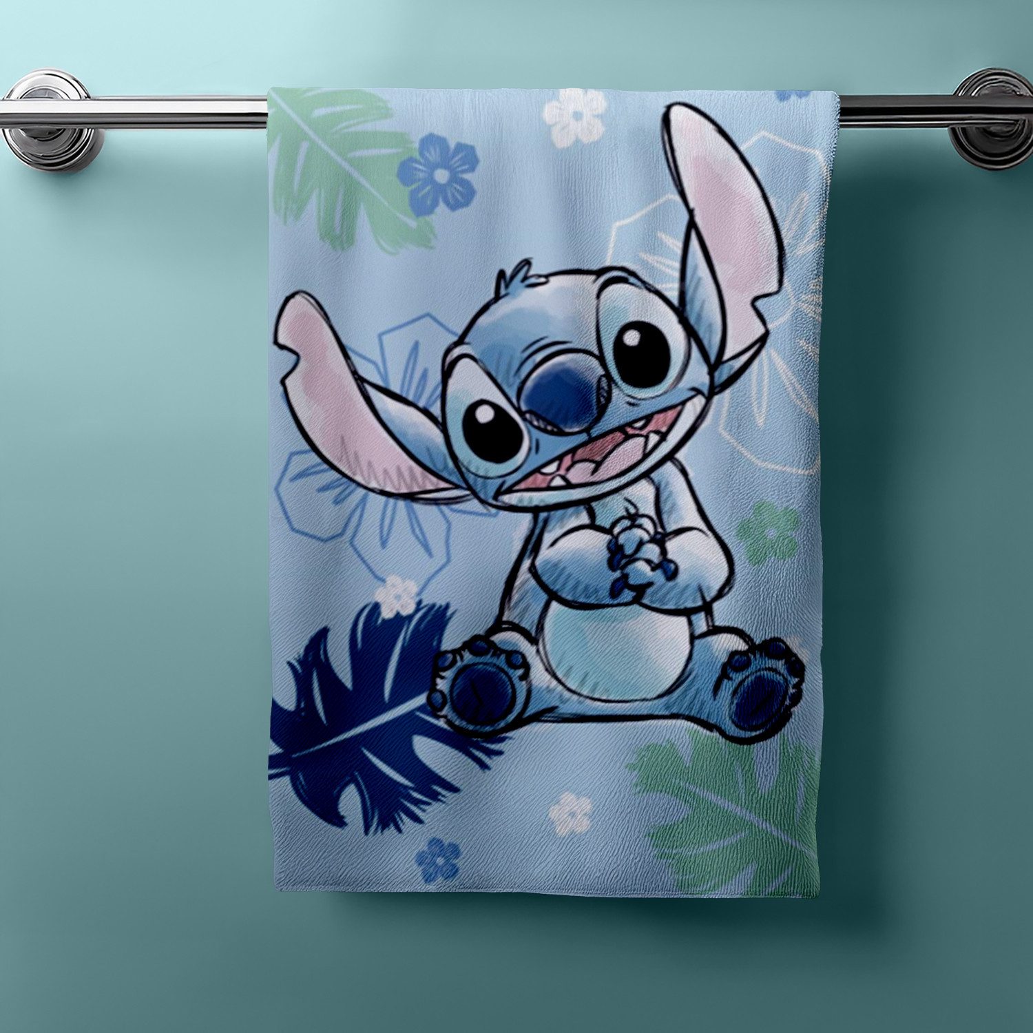 Jerry Fabrics Handtücher Disney LILO & STITCH Duschtuch Strandtuch Badetuch 70 x 140 cm, (1 Duschtuch, 1-St), Langlebig