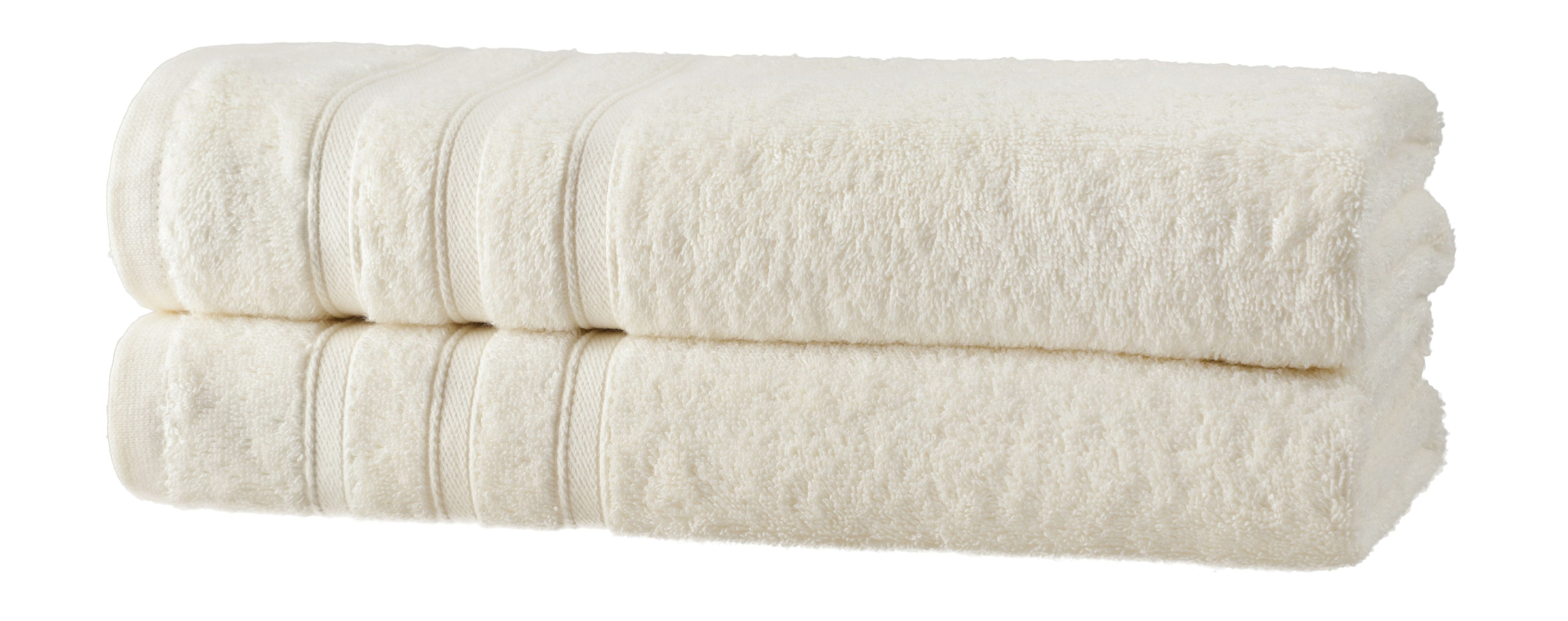 One Home Handtücher Komfort, Frottee (2-St), extra Saugfähig und Weich natur