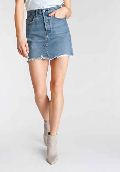 Levi's® Jeansrock »High Rise Iconic Skirt« Jeansrock mit Fransen und hoher Taille