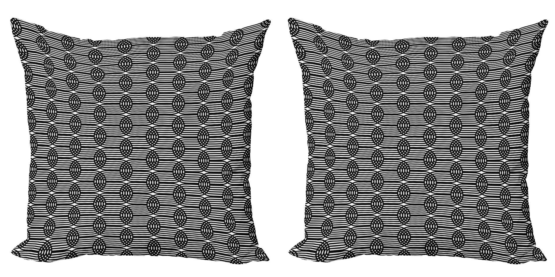 Kissenbezüge Modern Accent Doppelseitiger Digitaldruck, Abakuhaus (2 Stück), Gitter Vertical Waves Schneidene