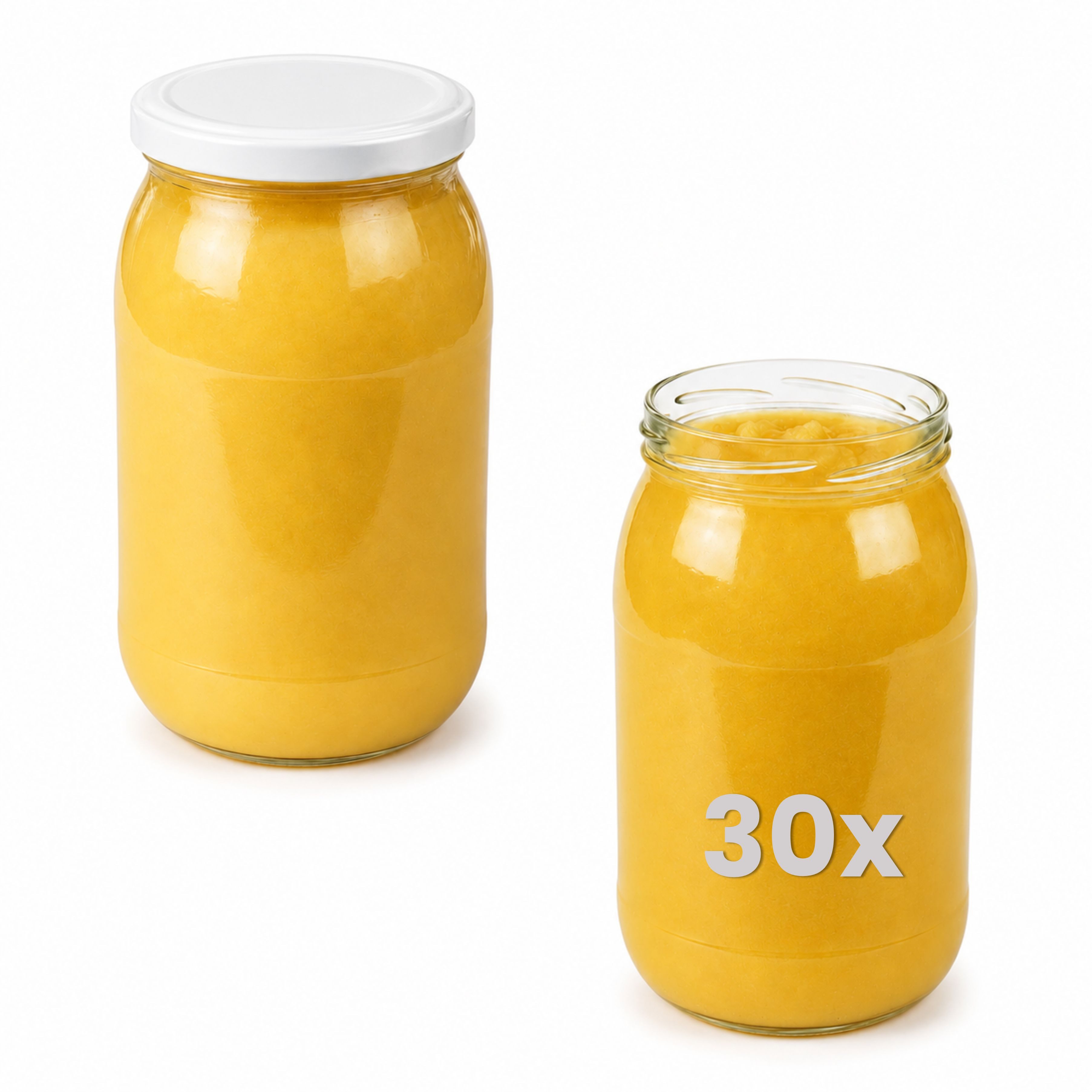 mikken Einmachglas 900 ml große Einmachgläser Einkochgläser Schraubgläser Vorratsgläser, (Set, 30-tlg., Spar-Set), luftdicht schließend, zum pasteurisieren geeignet