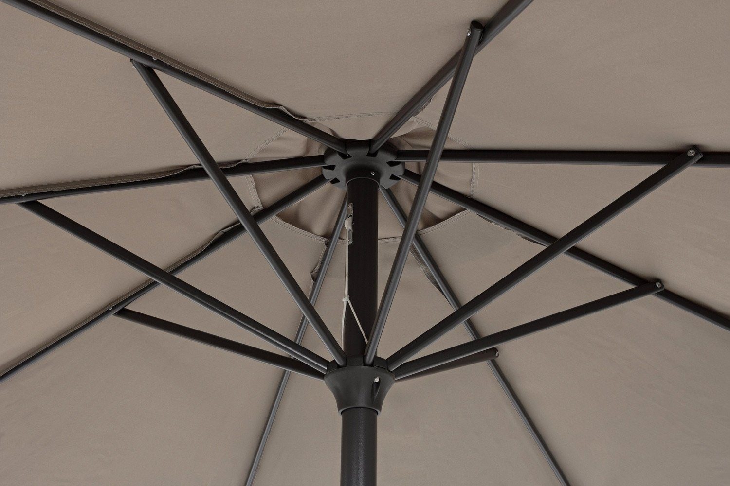 Bizzotto Sonnenschirm KALIFE, Braun, Ø 300 cm, Aluminium, Kippfunktion, Polyesterschirm