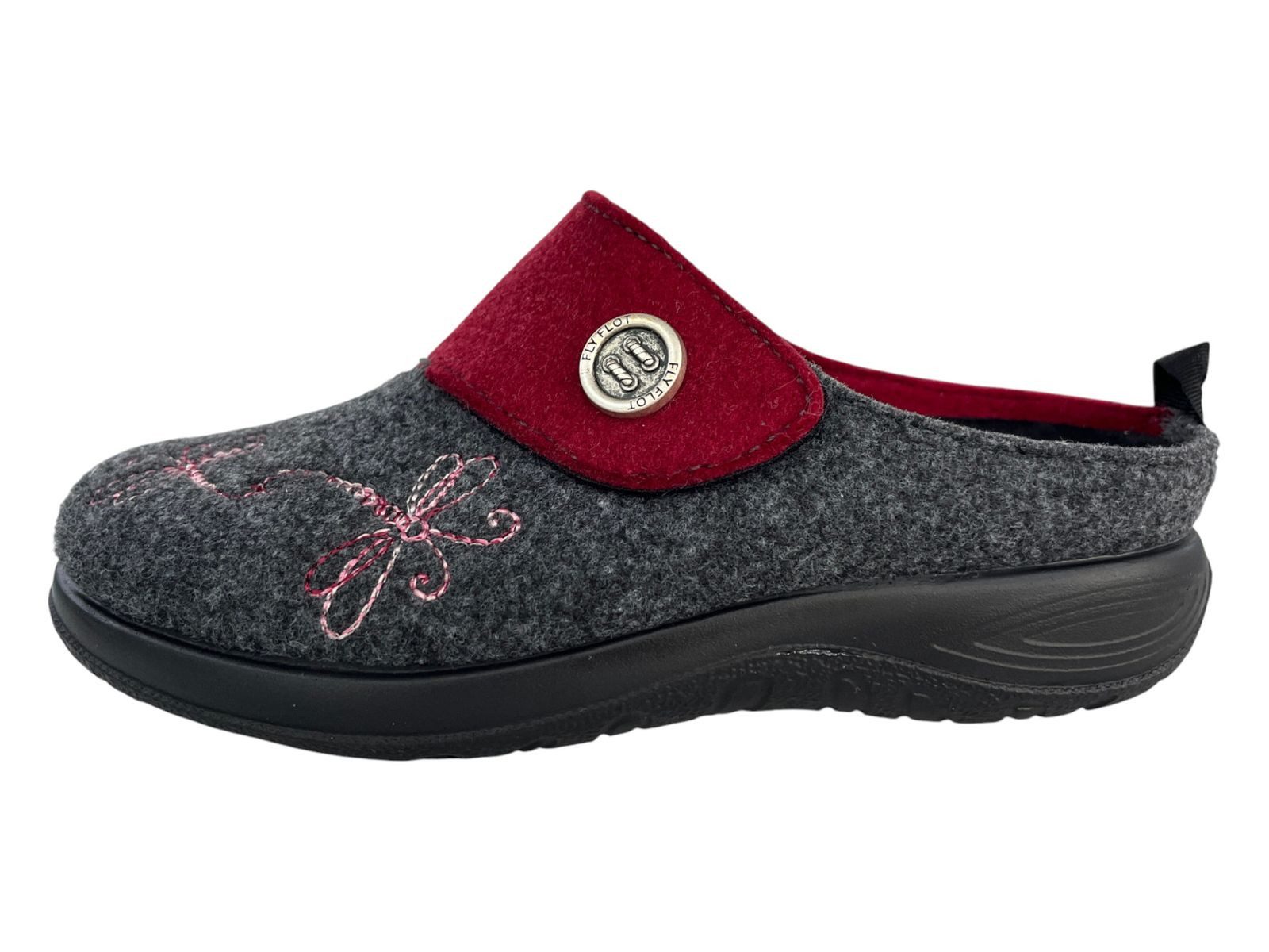 FLY FLOT Damen Pantoffel 320300-41 burgundy rot Hausschuh