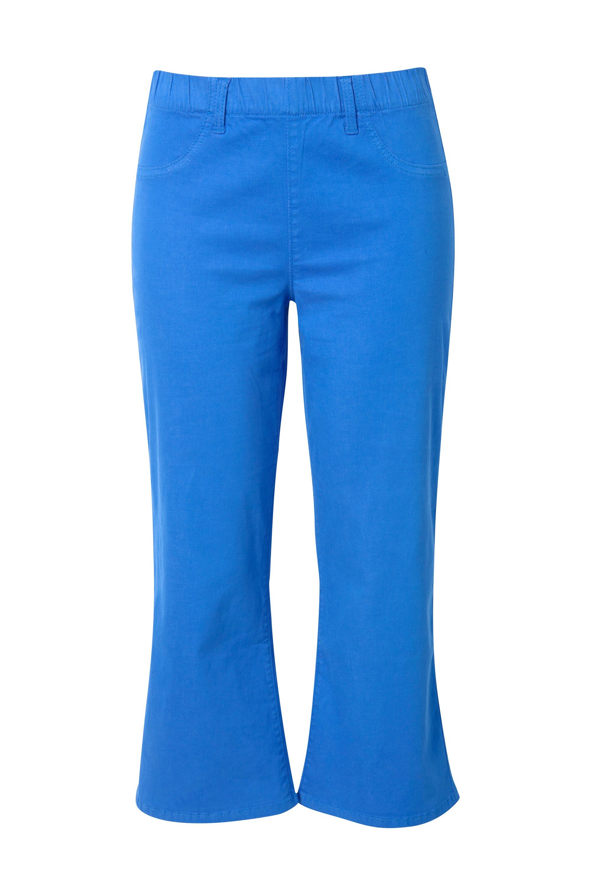Ulla Popken Regular-fit-Jeans Jeansculotte Mary weites Bein Elastikbund günstig online kaufen