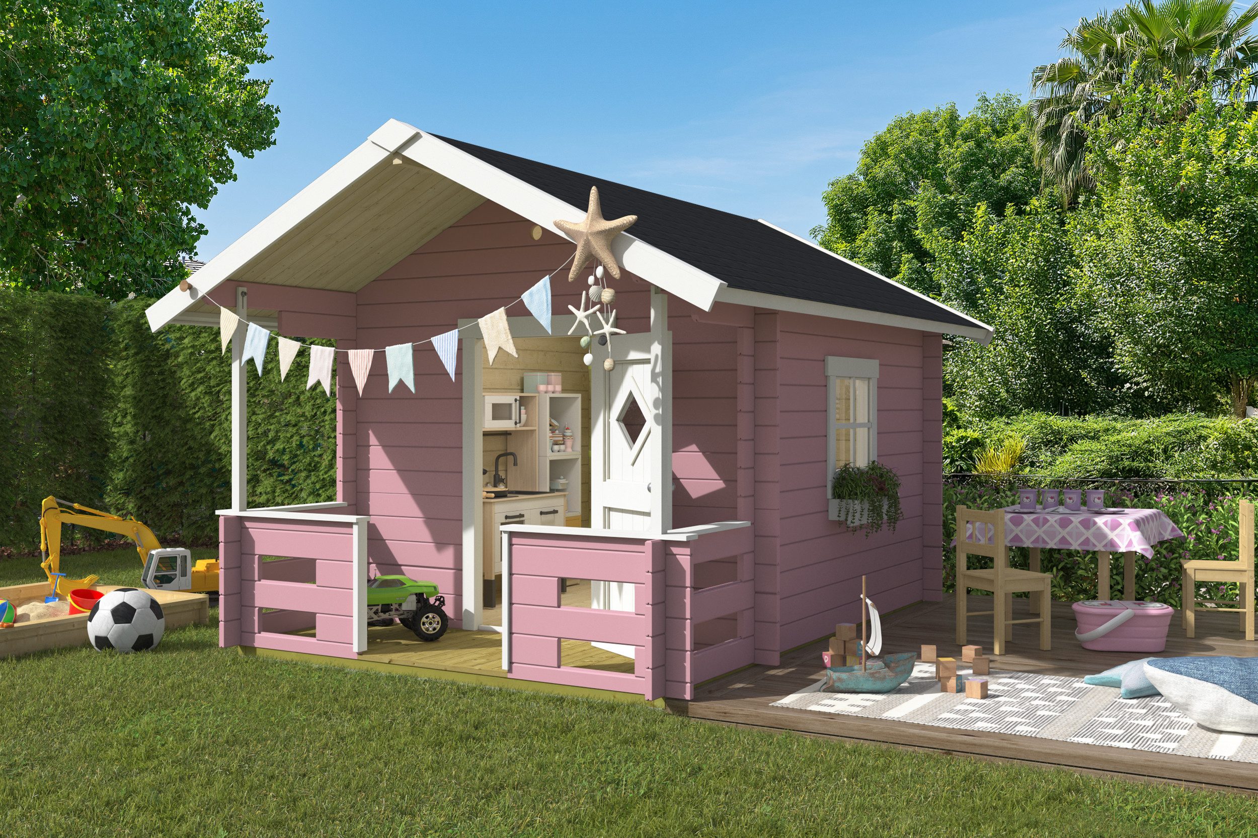 Nordic Holz Spielhaus LIDO, BxTxH: 270x330x211 cm