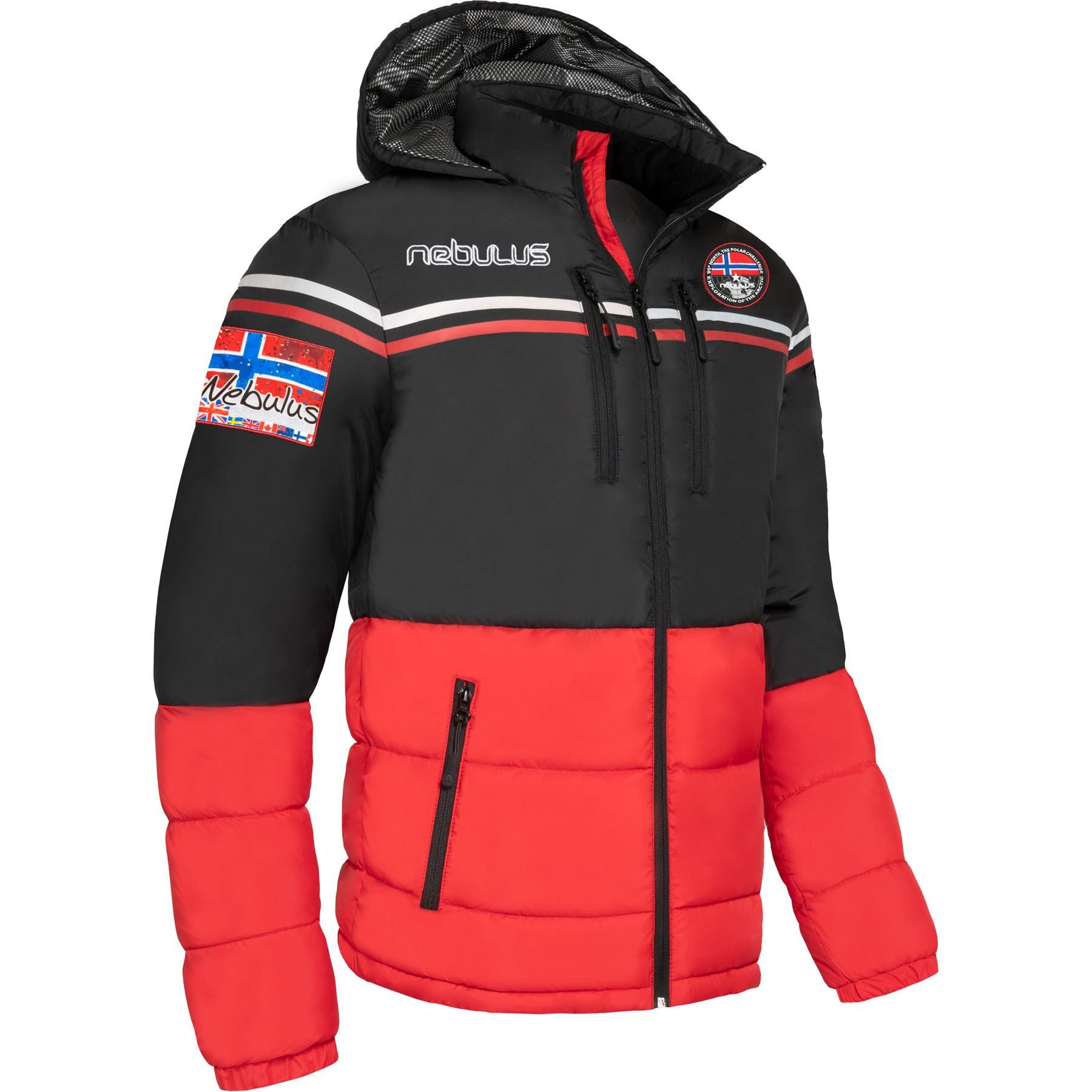 Nebulus Skijacke BLOCKY, P5022 - Herren, schwarz-rot, M