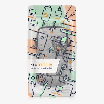 kwmobile Handyhülle Handytasche für Smartphones XXL - 7", Filz Handy Hülle - Tasche mit Kette 17,7 x 8,5 cm Innenmaße