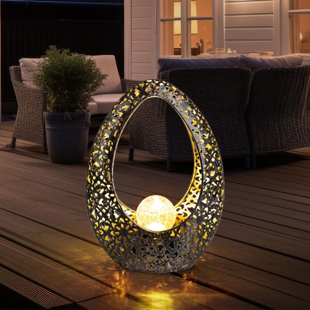 Globo LED Solarleuchte, LED-Leuchtmittel fest verbaut, Warmweiß, Orientalische Solarlampen für Außen Gartendeko Outdoor Balkon