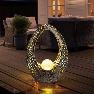 etc-shop LED Solarleuchte, LED-Leuchtmittel fest verbaut, Warmweiß, Orientalische Solarlampen für Außen Gartendeko Outdoor Balkon