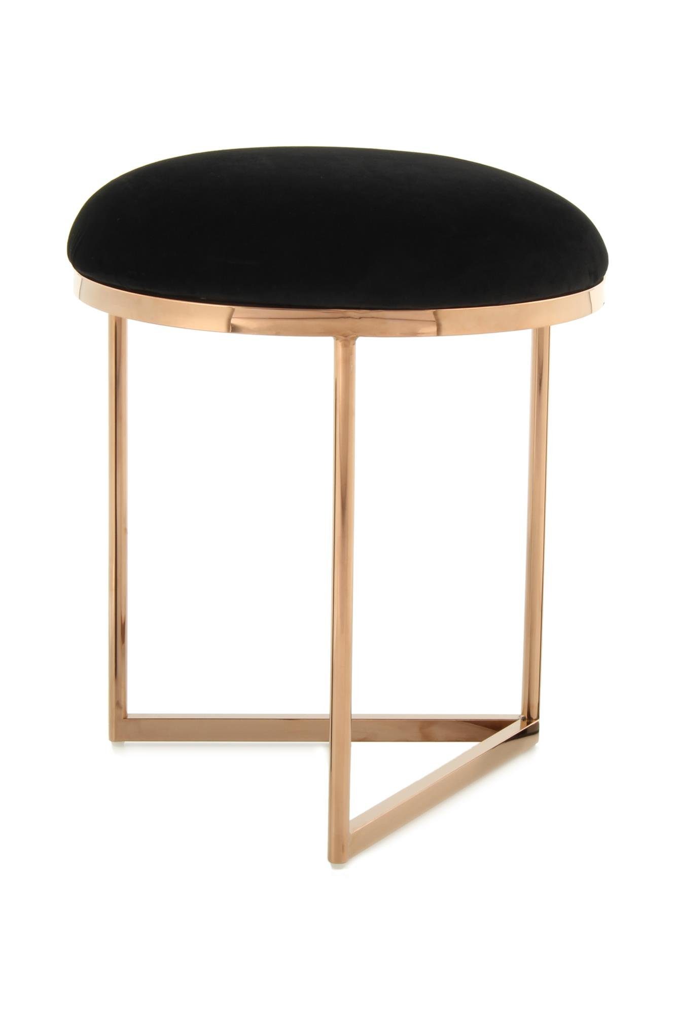 Qiyano Hocker Sitzhocker Hano Rosegold - Modern, Bequem, Lounge, Metall (1 St)