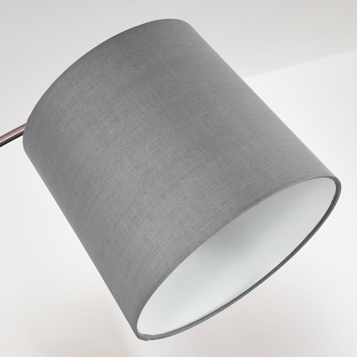 hofstein Bogenlampe Stoff Grau/weiß/schwarz Stand Boden Steh Lampen Wohn Schlaf Zimmer. € 119,99
