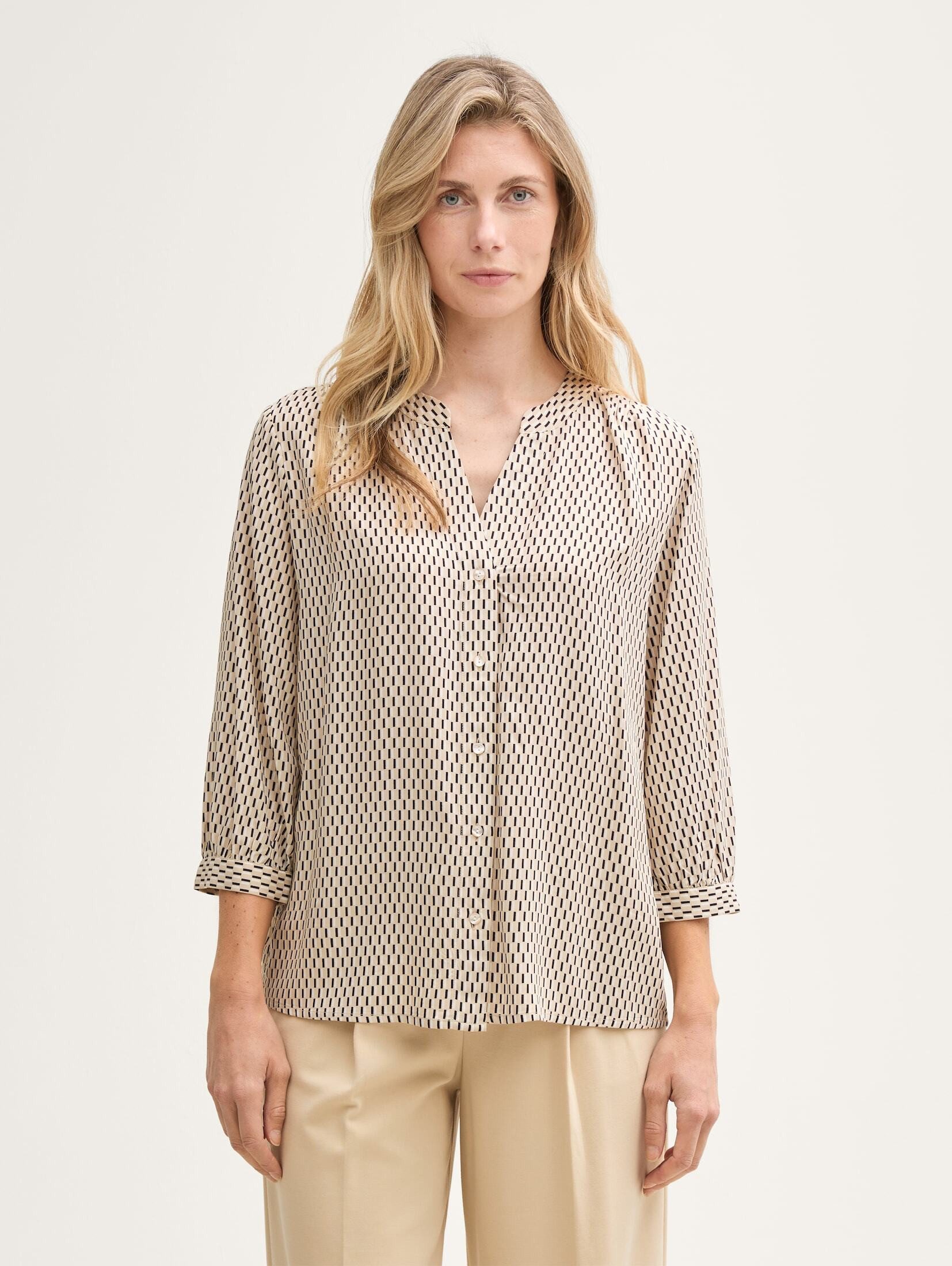 Langarmbluse Bluse mit Muster