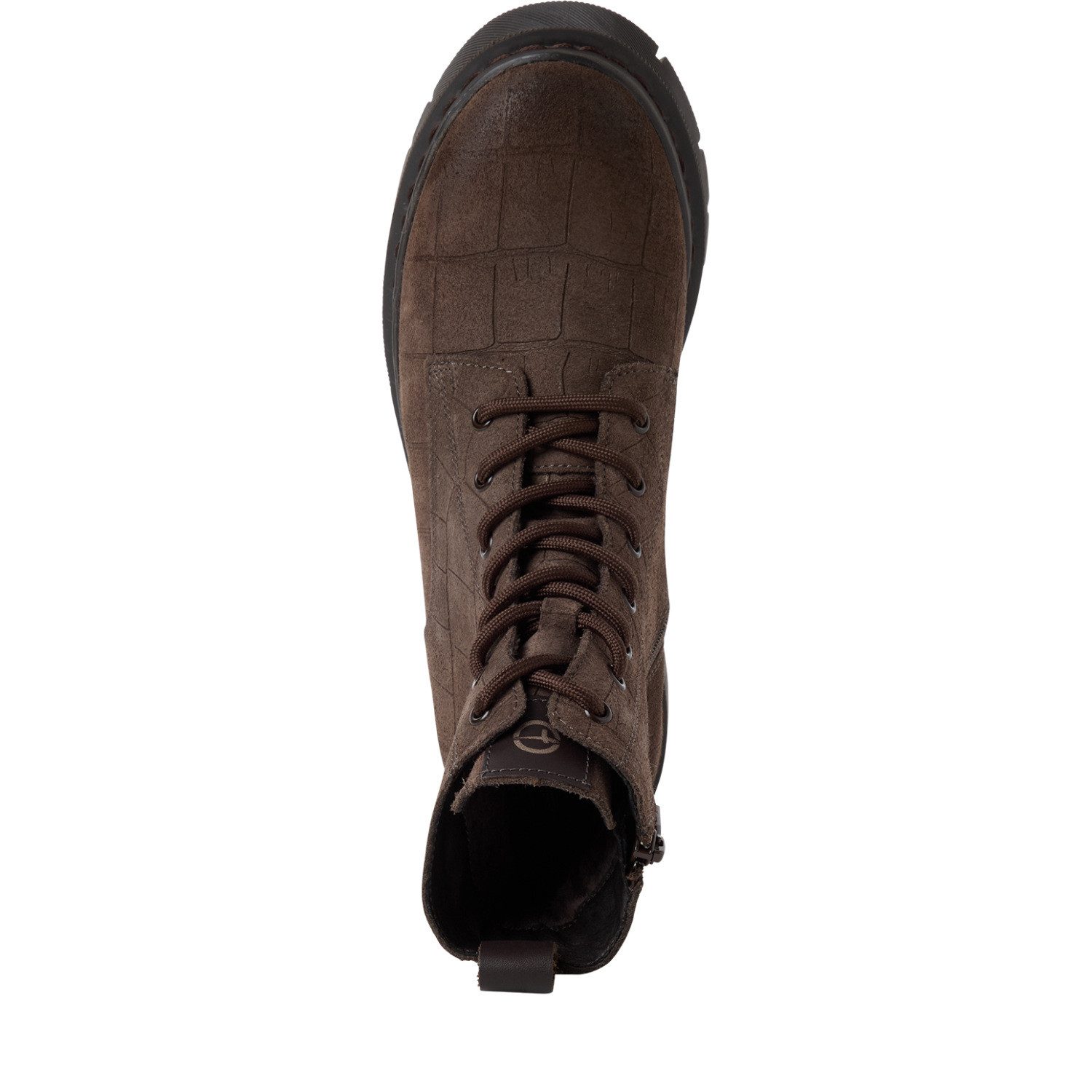 Tamaris Schnürboots Schnürstiefelette, Chunky Boots mit logobedruckter Anziehlasche – Bild 5 von 5
