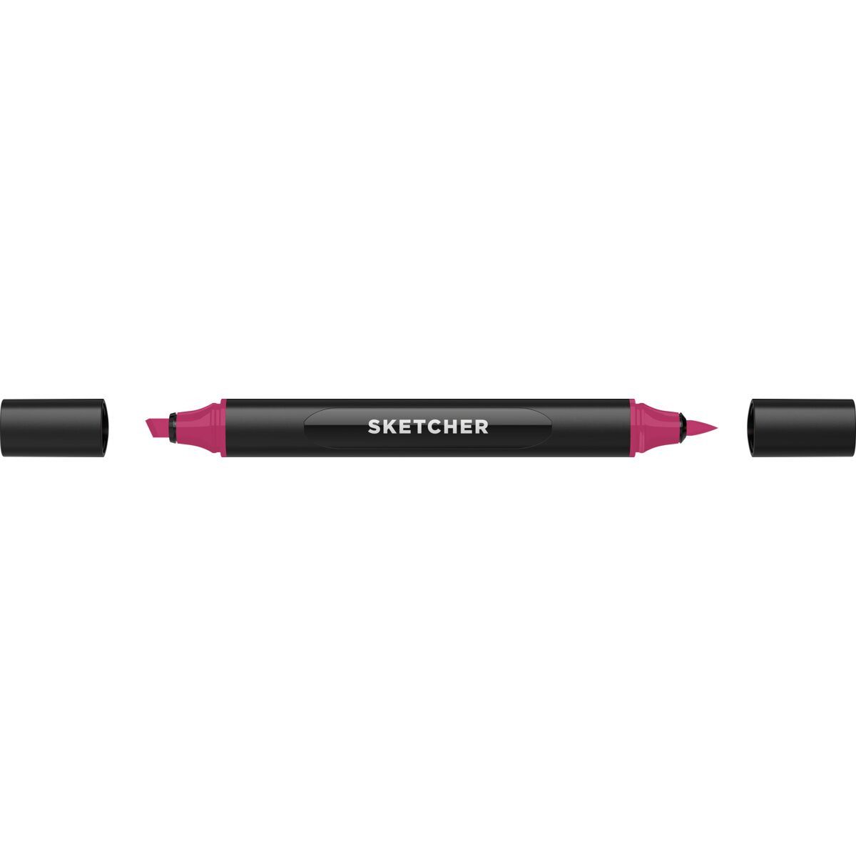 Filzstift Twinmarker Sketcher brush+chisel R 105 weinrot