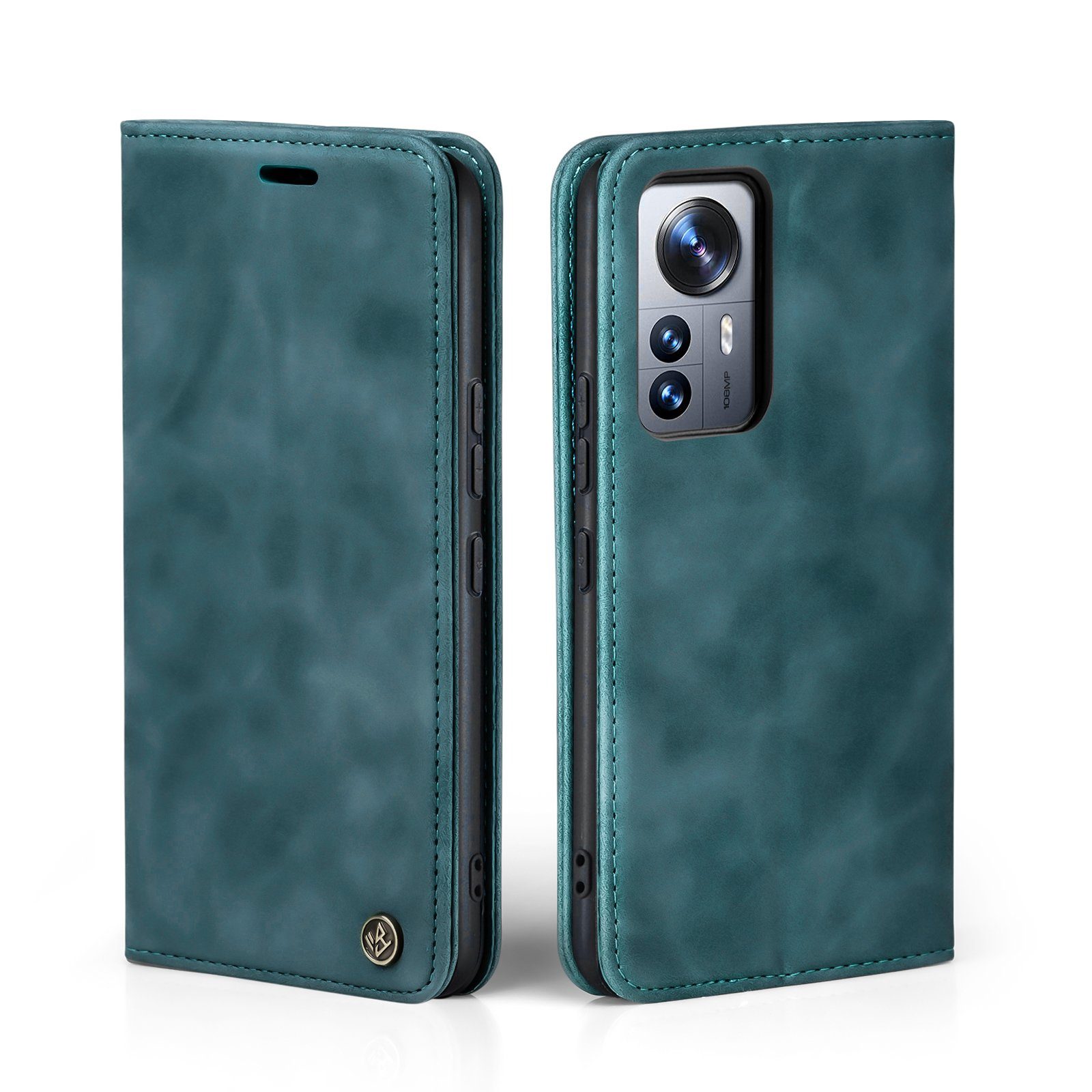 Tec-Expert Handyhülle Tasche Hülle für Xiaomi 12 Pro 6.73 Zoll, 6.73, Cover Klapphülle Case mit Kartenfach Fliphülle aufstellbar