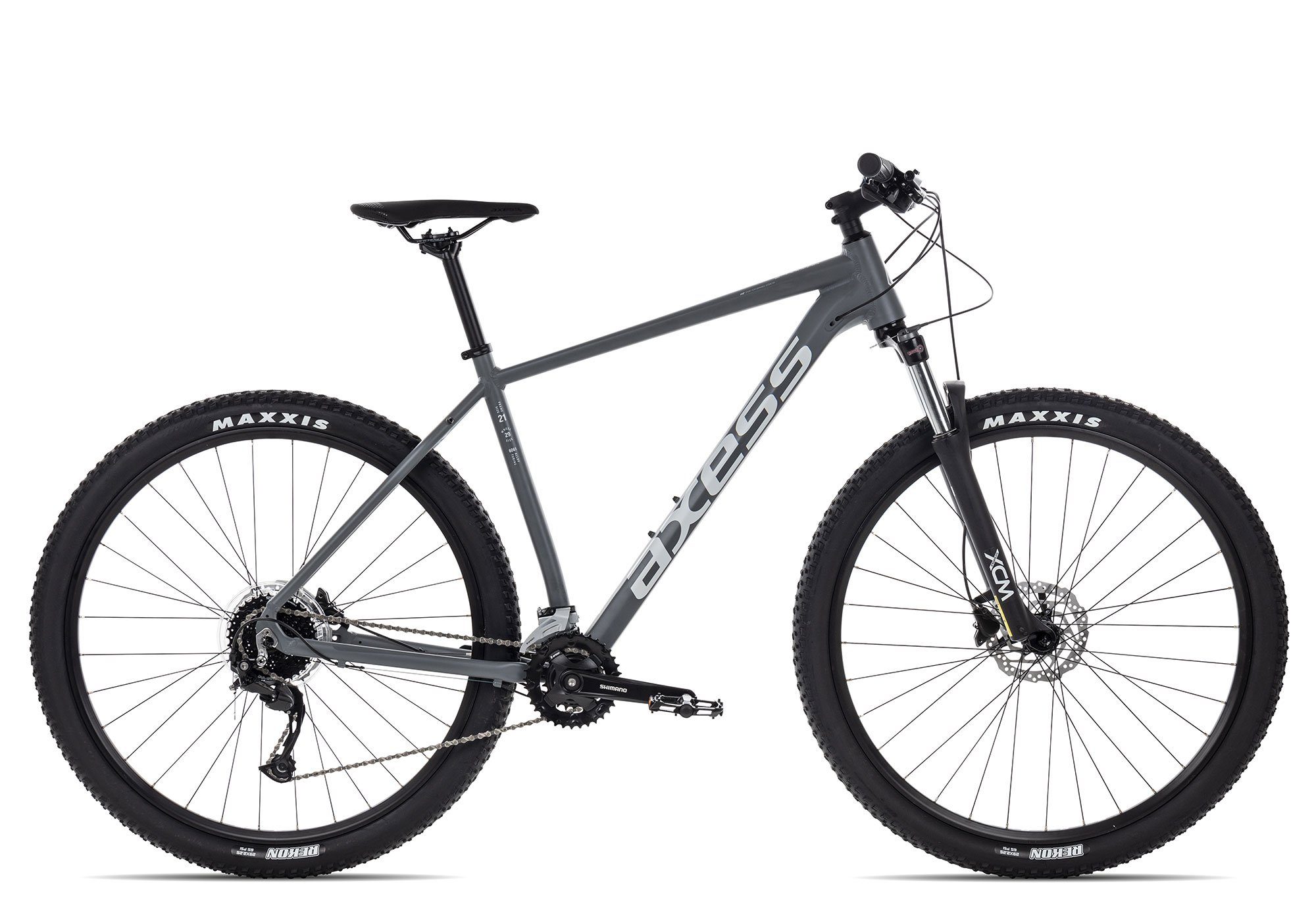 Axess Mountainbike TORRENT, 18 Gang Shimano RD-M3100 Alivio Schaltwerk, Kettenschaltung, MTB-Hardtail Herrenfahrrad 29 Zoll schwarz/grau