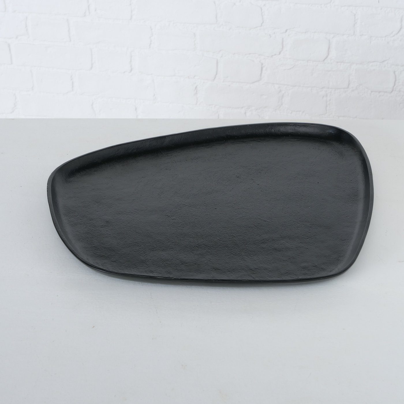 Tablett Tablett Marlisa, Aluminium, Schwarz, 30x28 cm