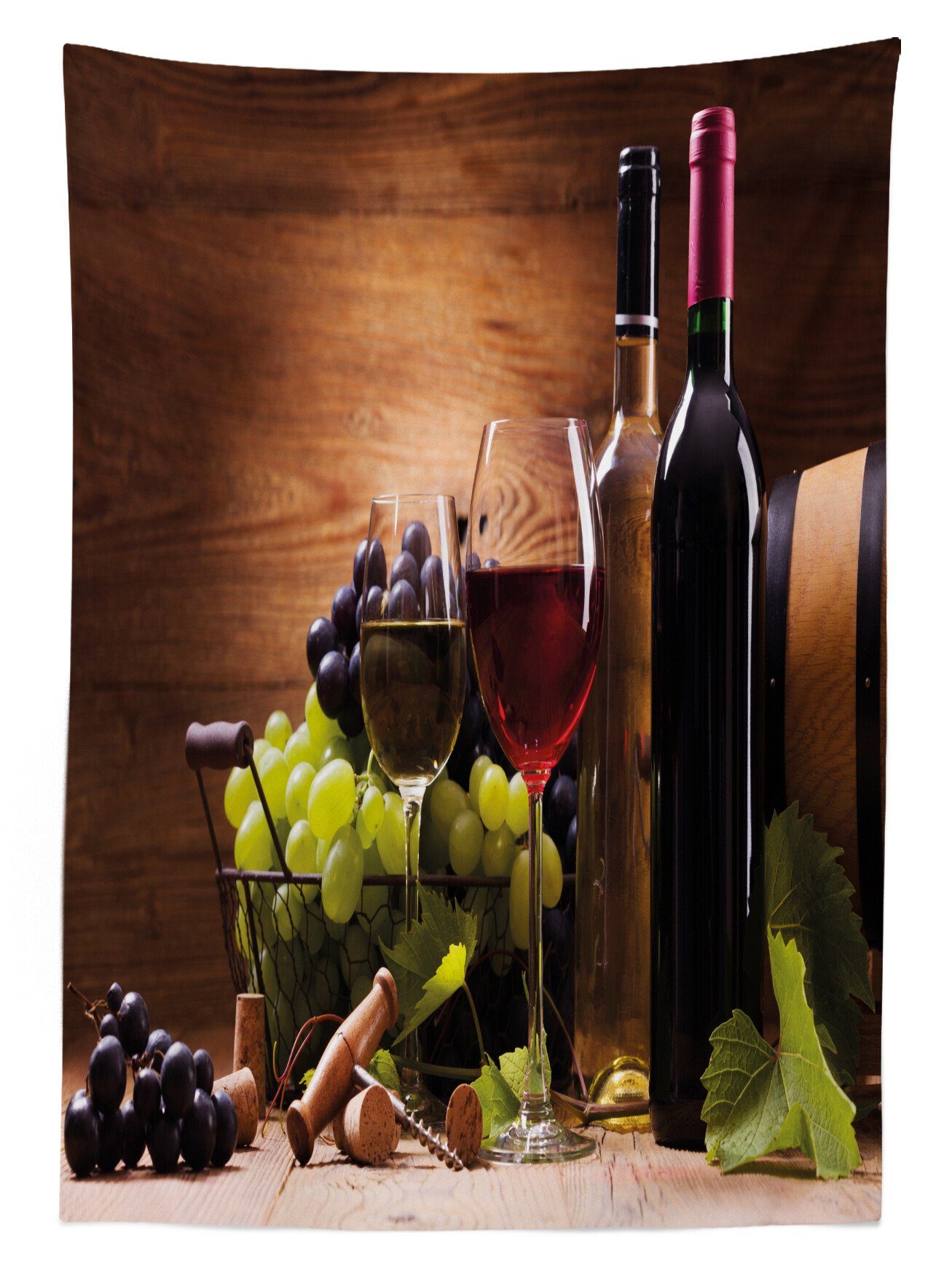 Tischdecke Gourmet Klare Bereich Abakuhaus Außen den Tasting Für Wein Französisch Farbfest Waschbar geeignet Farben,