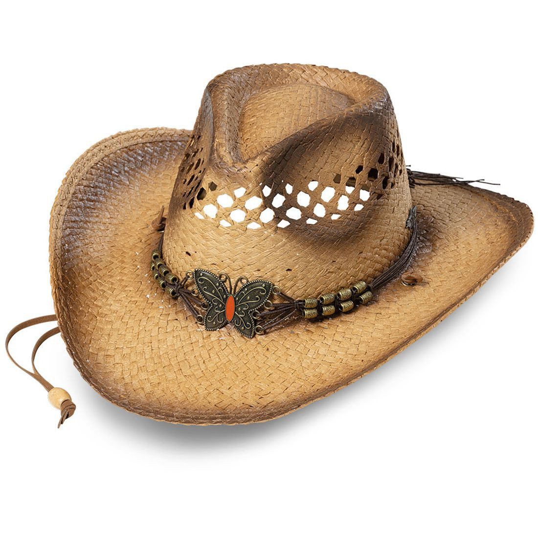 Stars & Stripes Cowboyhut Butterfly Strohhut günstig online kaufen