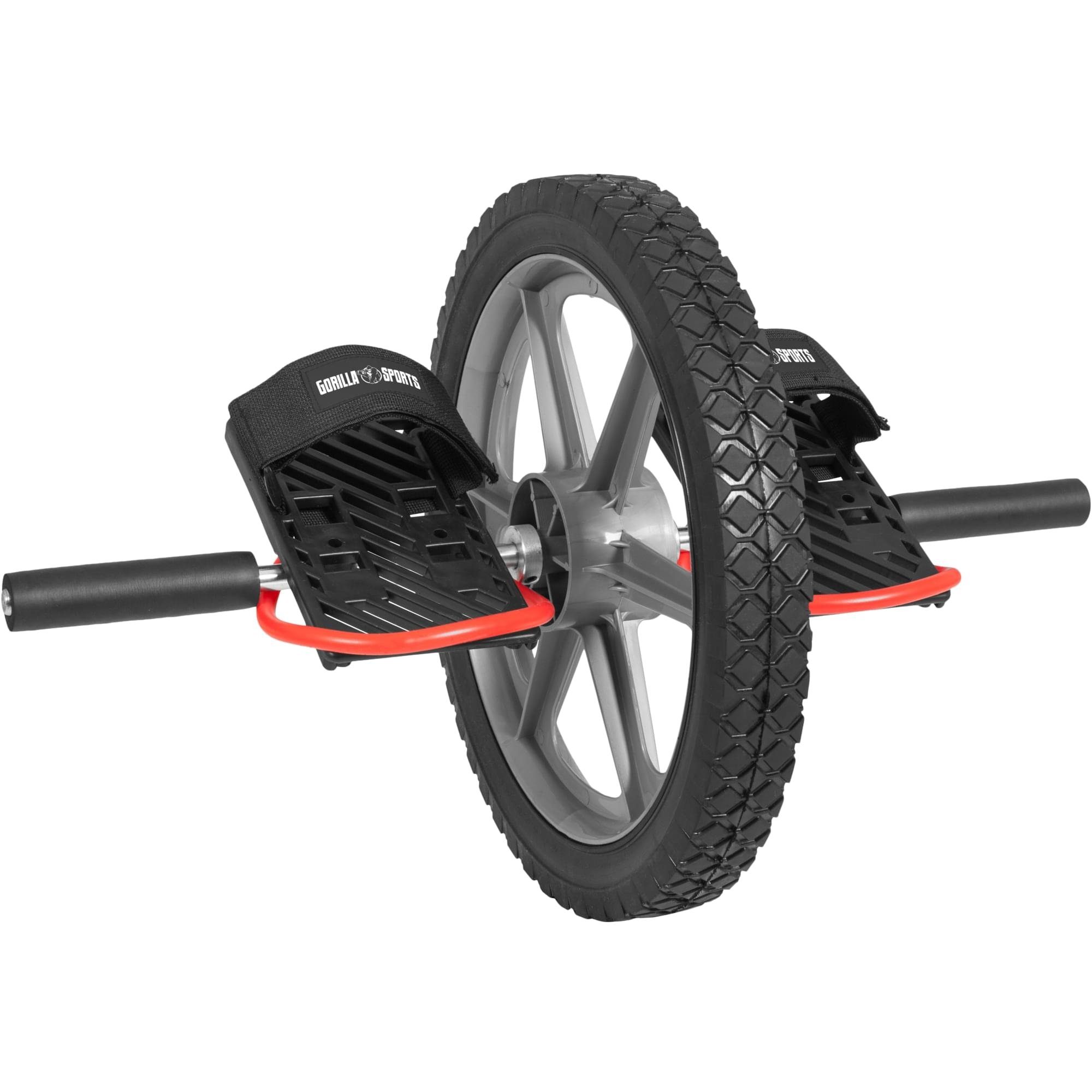 GORILLA SPORTS Bauchmuskelmaschine Ab Roller mit verstellbaren Pedalen