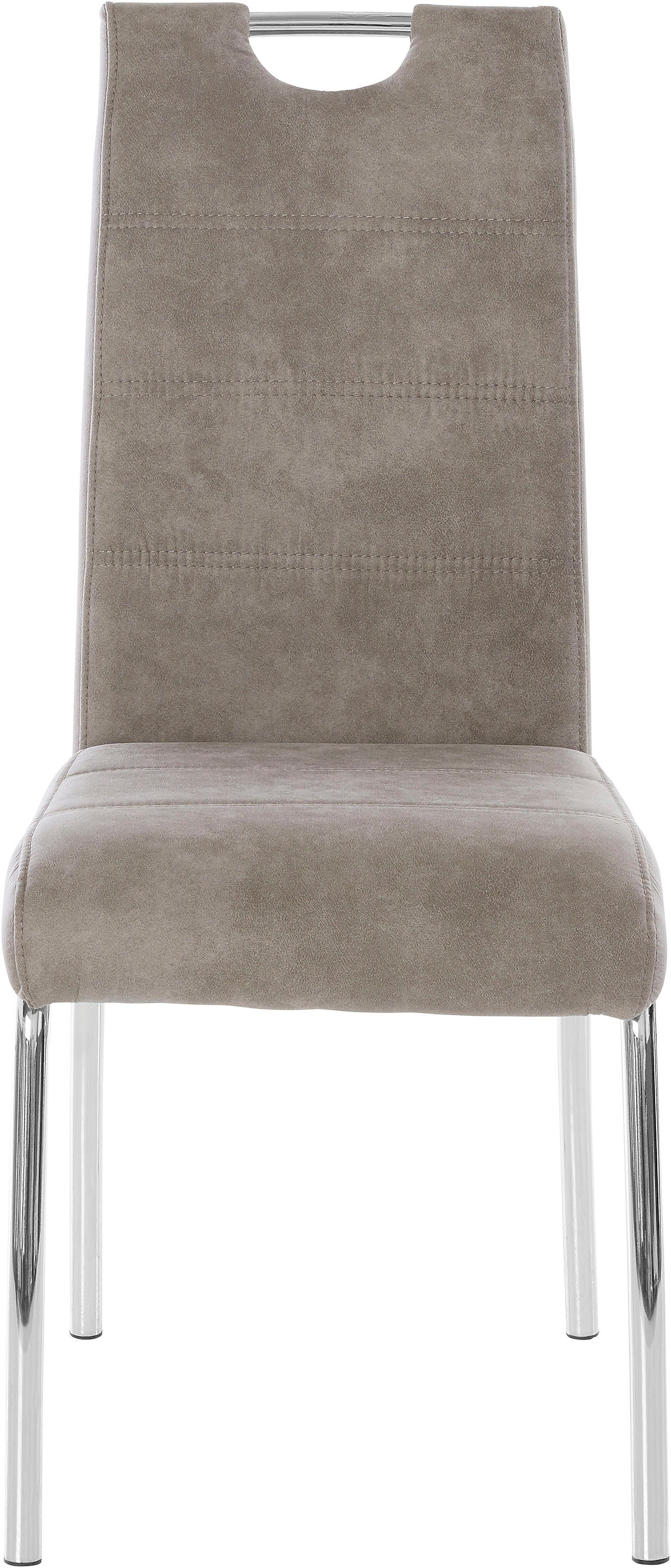 (Set, grau | 4 Vintage Stuhl oder | Stück 2 Vintage grau verchromt Susi St), 2 HELA