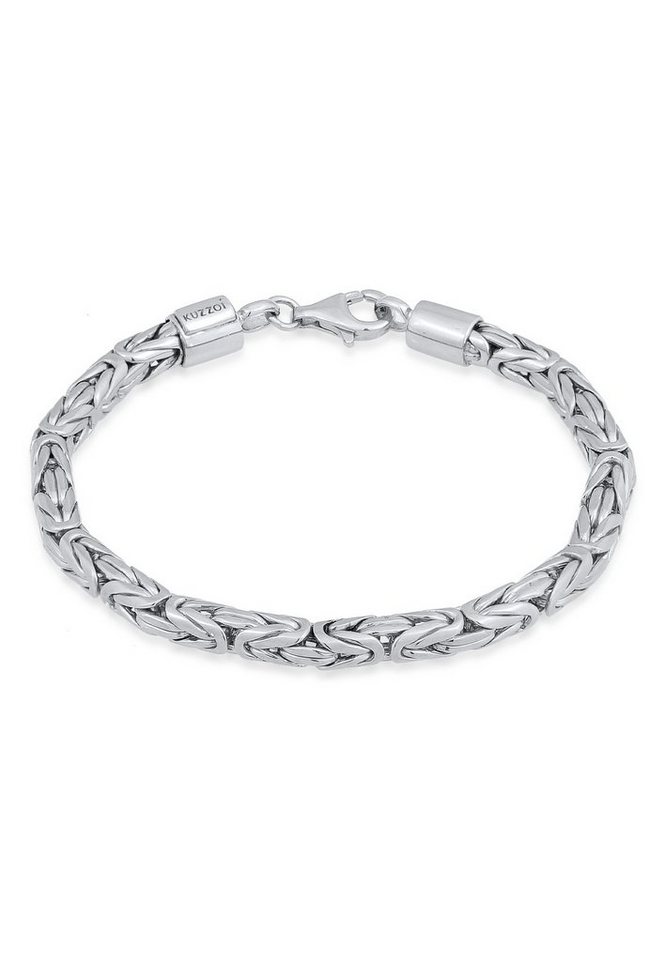 Herren Twisted Kuzzoi Rund Silberarmband 925 Königskette Silber,