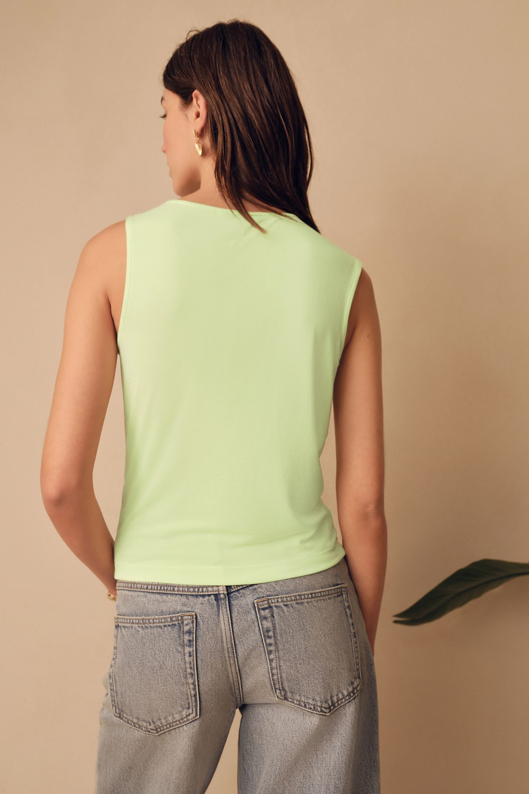 Next Blusentop Ärmelloses, gerafftes Oberteil aus Premium-Modal (1-tlg) günstig online kaufen