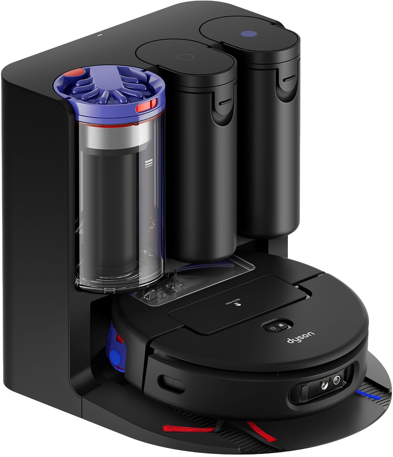 DYSON Saugroboter spot+scrub Ai, beutellos, Beseitigt versteckte Flecken mithilfe fortschrittlicher KI