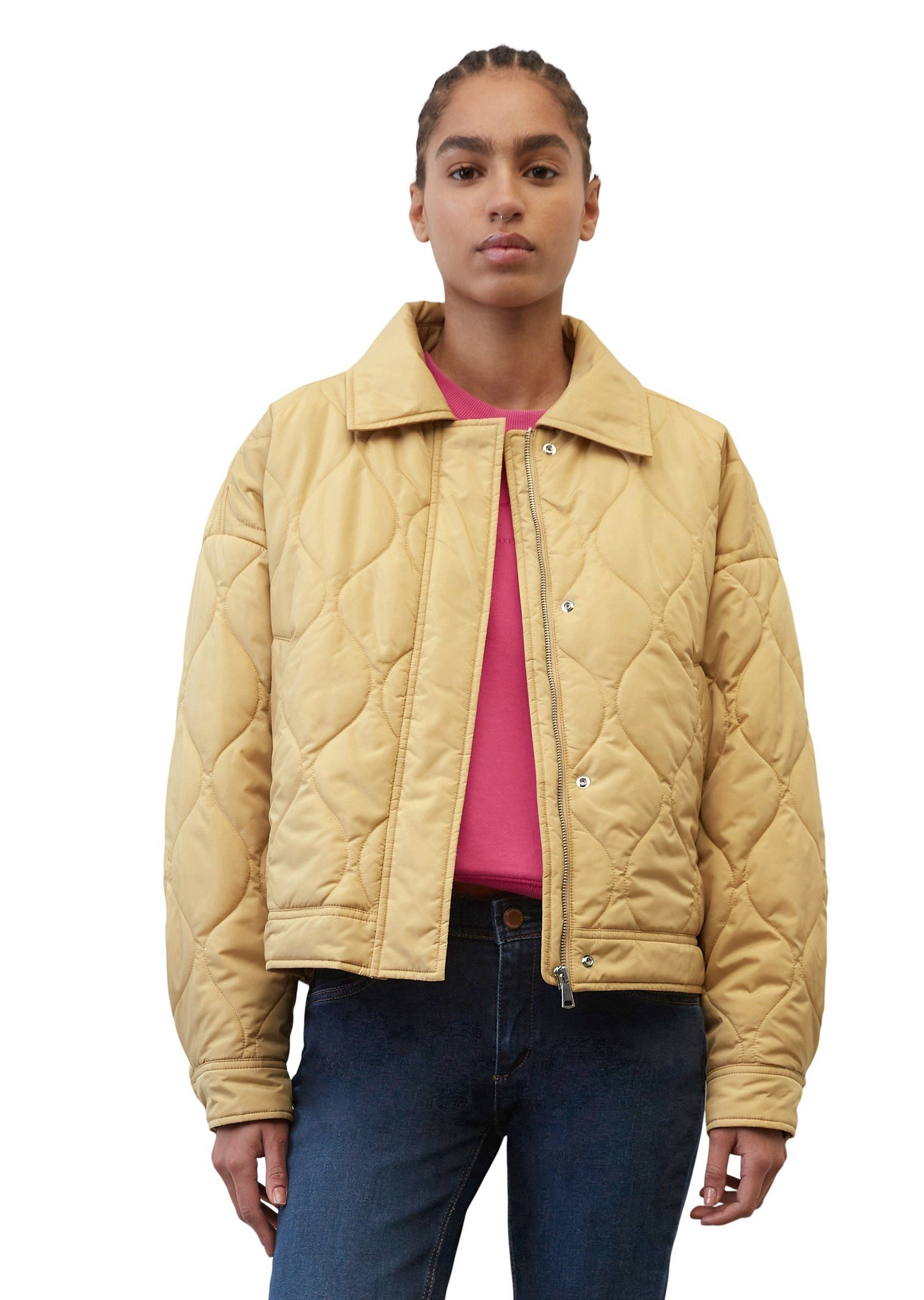 Marc O'Polo mit beige Oberfläche wasserabweisender DENIM Outdoorjacke