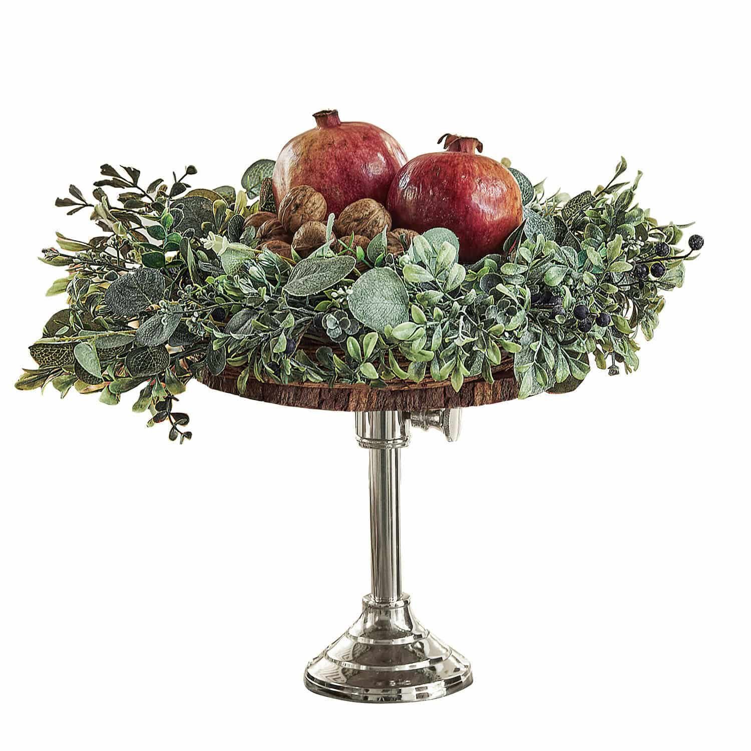 Mirabeau Etagere Etagere Danice II braun/silber, Gestell: Aluminium, Ablagefläche: Mangoholz (mangifera indica)