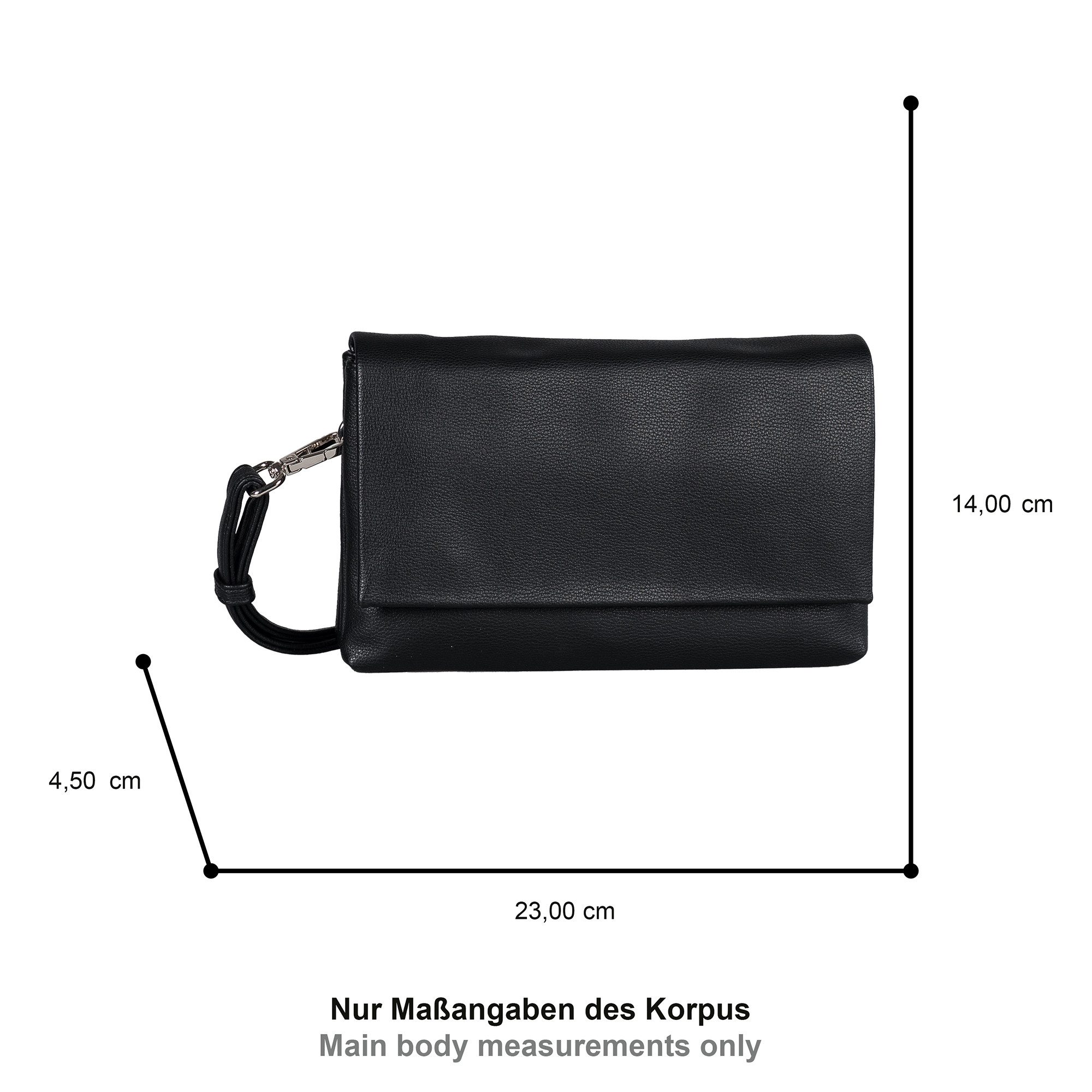 Gabor Abendtasche Salara, schlicht und funktional, mit 2 Kammern je nach Anlass variabel tragbar