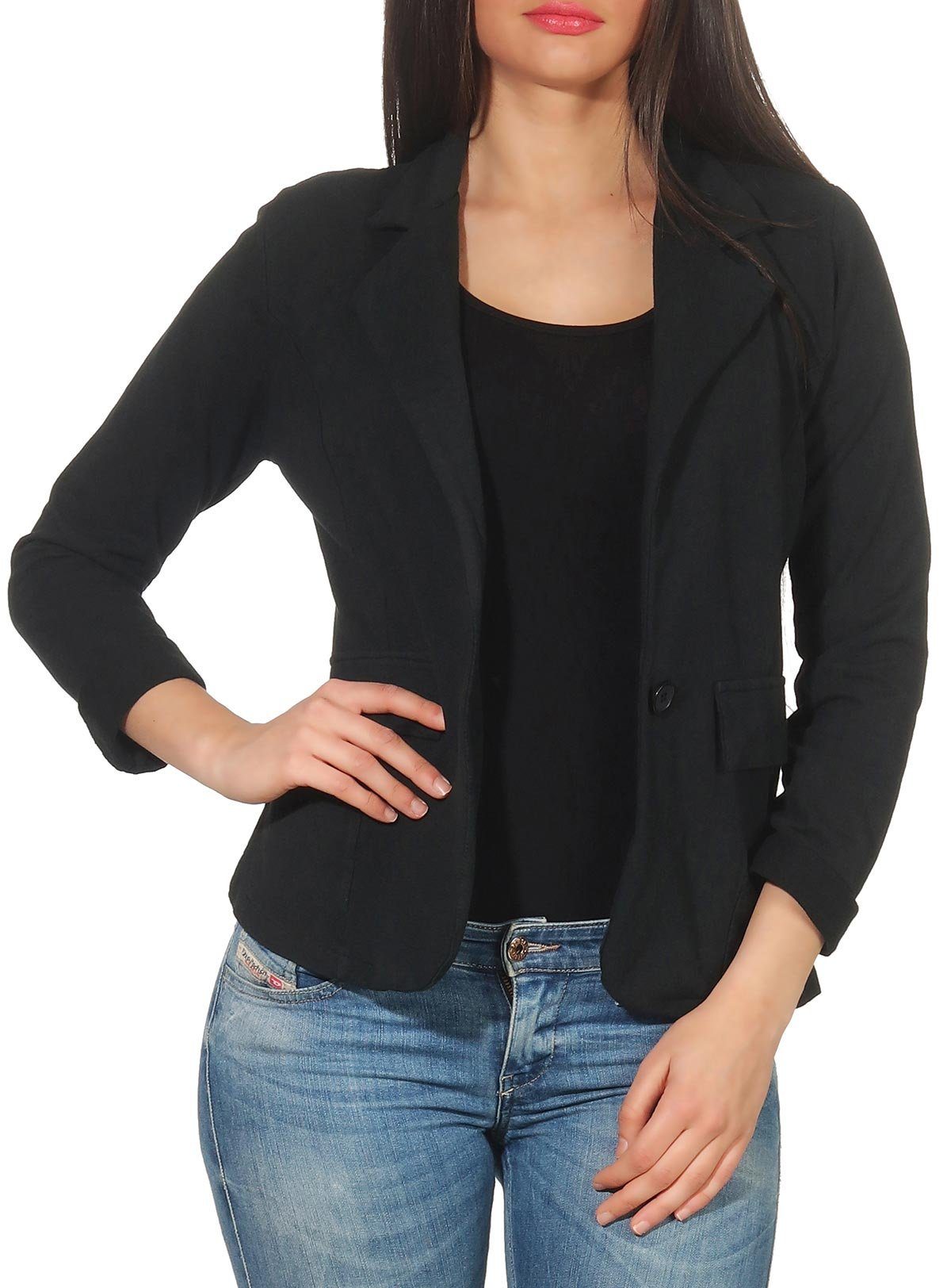 malito more than fashion Jackenblazer malito Damen Blazer in Unifarben, Kur günstig online kaufen