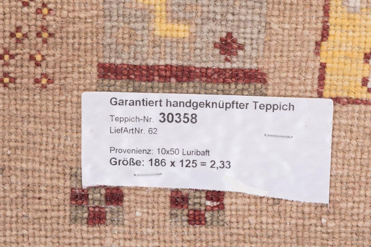 Orientteppich Gabbeh Handgeknüpfter rechteckig, Moderner Nain 125x186 mm Trading, Orientteppich, Loribaft Höhe: 10
