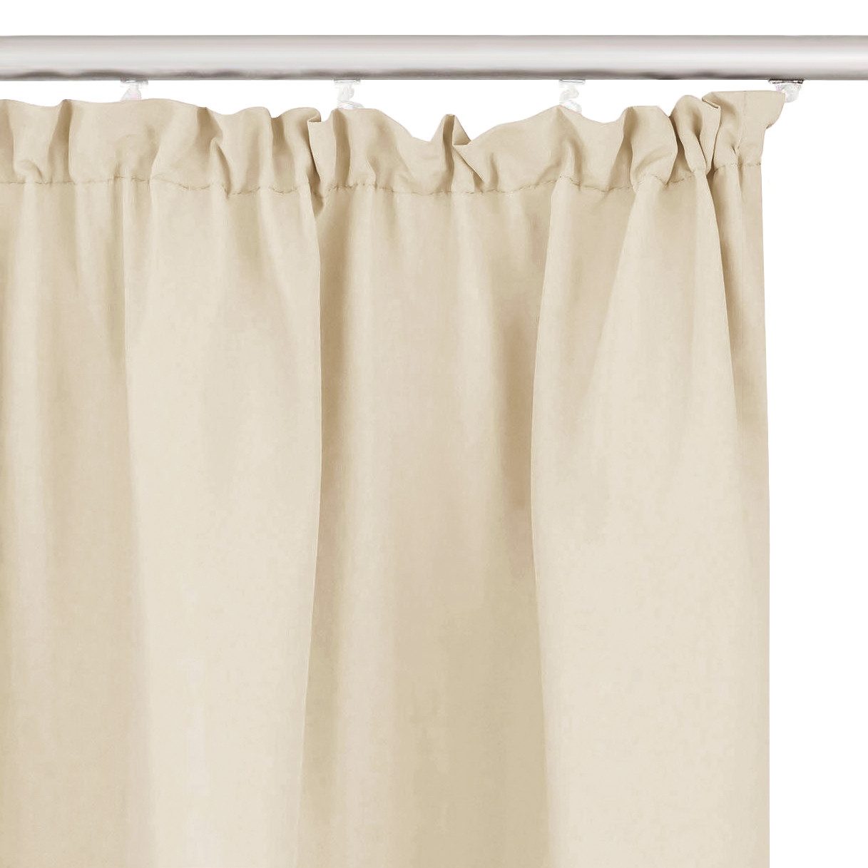 OTTO home Vorhang Parry mit Kräuselband, 2er Set, blickdicht, Topseller (2 St), Kräuselband, blickdicht, Polyester, 2-er Set, blickdicht, monochrom, basic, einf – Bild 4 von 5