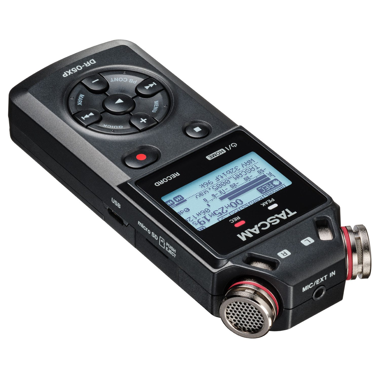 Tascam Tascam Audio-Recorder DR-05XP 2-Kanal Aufnahmegerät Digitales Aufnahmegerät (Tragbarer 2-Kanal-Handheld-Audiorecorder)