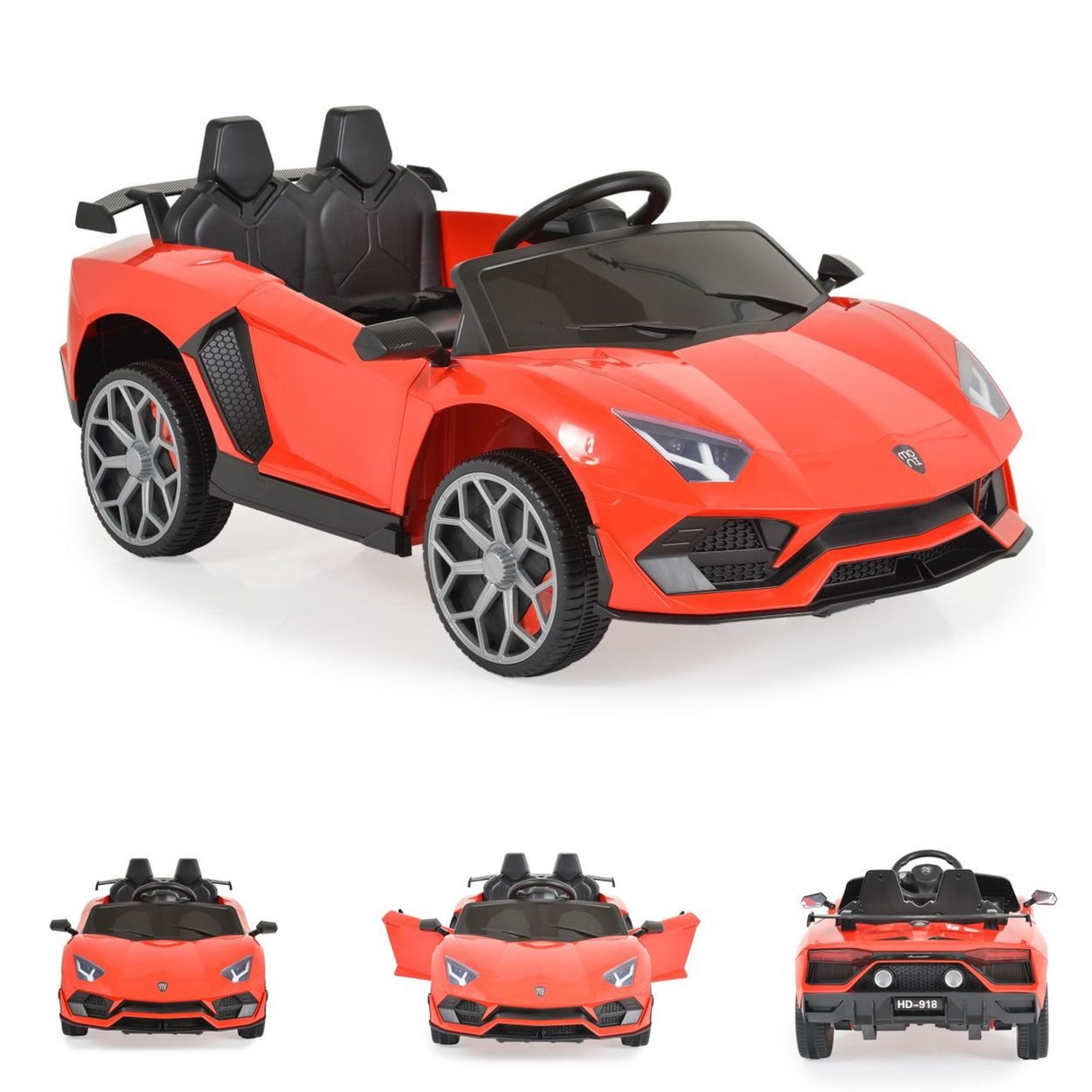 Moni Elektro-Kinderauto Chiara, Belastbarkeit 25 kg, 2 Motoren, Kunststoffreifen, Fernbedienung, MP3- und USB-Anschluss