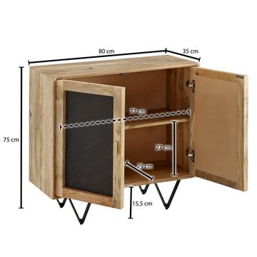 KADIMA DESIGN Kommode Sideboard aus Mangoholz – Stauraum für kleine Räume