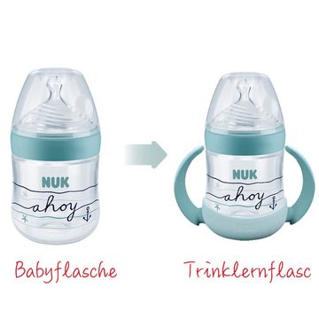 NUK Babyflasche NUK Nature Sense Babyflasche und Tragegriffe SET 150 ml 0-6 Monate