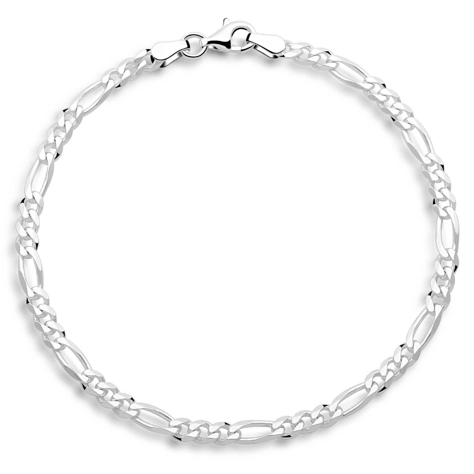 Tony Fein Silberarmband Figaroarmband 4mm 925er Silber Hochglanzpoliert, Ma günstig online kaufen