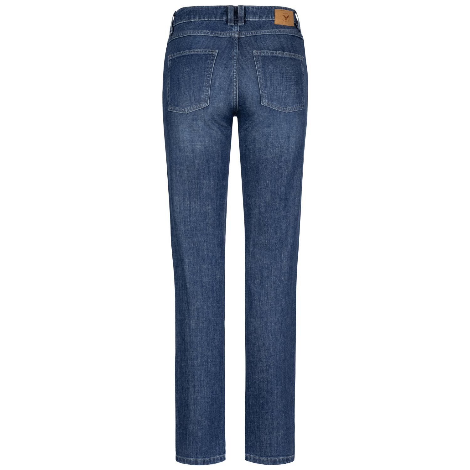 Feuervogl High-waist-Jeans fv-Fin:na, Medium High 5-Pocket-Style, Cut, Waist, Straight Waist, Blue Straight High Cut Damenjeans