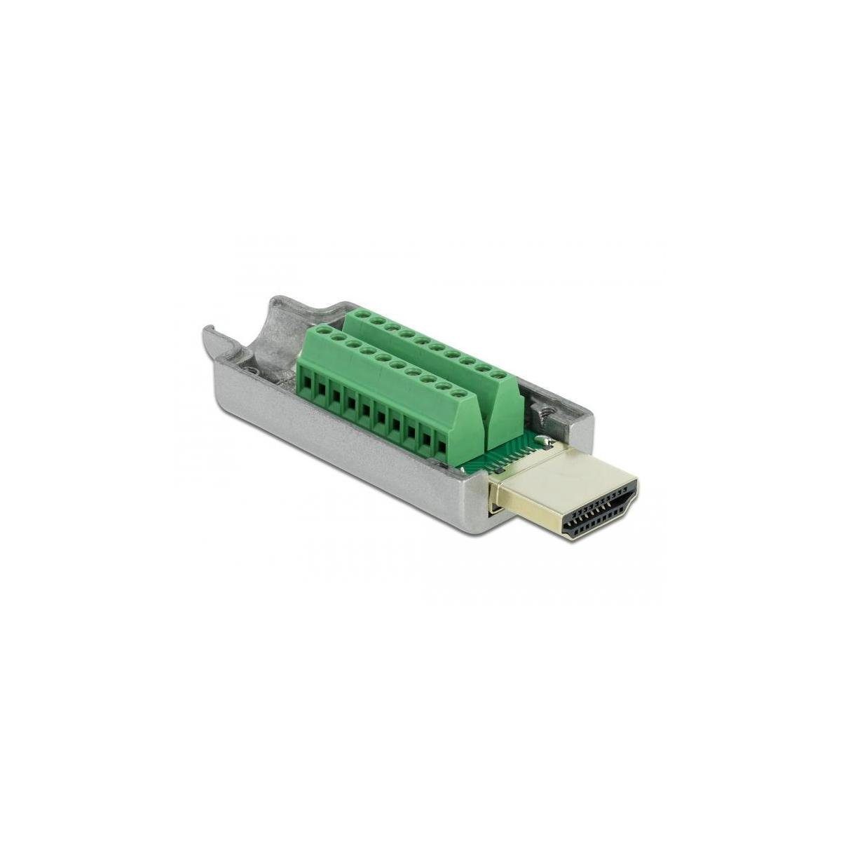 Delock HDMI-A HDMI-A, zu mit Metall Computer-Kabel, Stecker Terminalblock HDMI Gehäuse