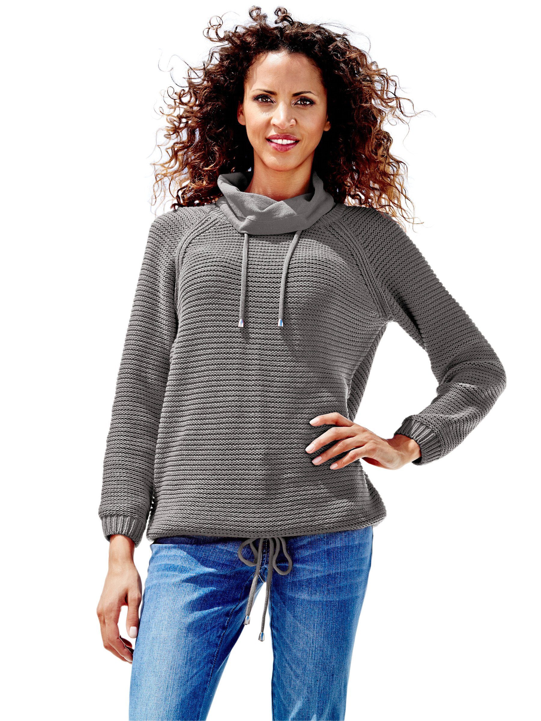 heine Strickpullover grau-melange