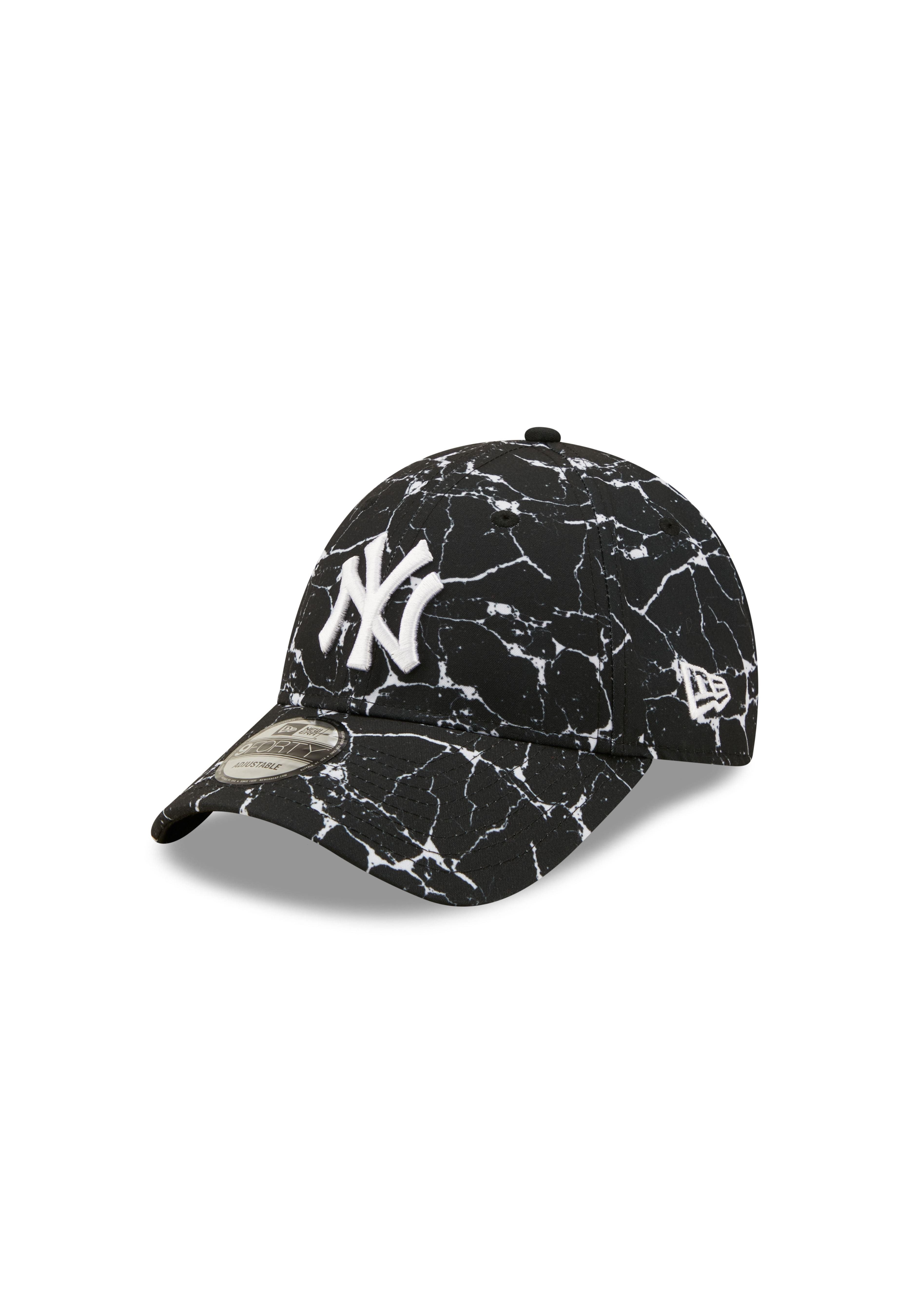 Baseball Cap New York Yankees MLB Marble Schwarz Verstellbare 9Forty Cap New Era