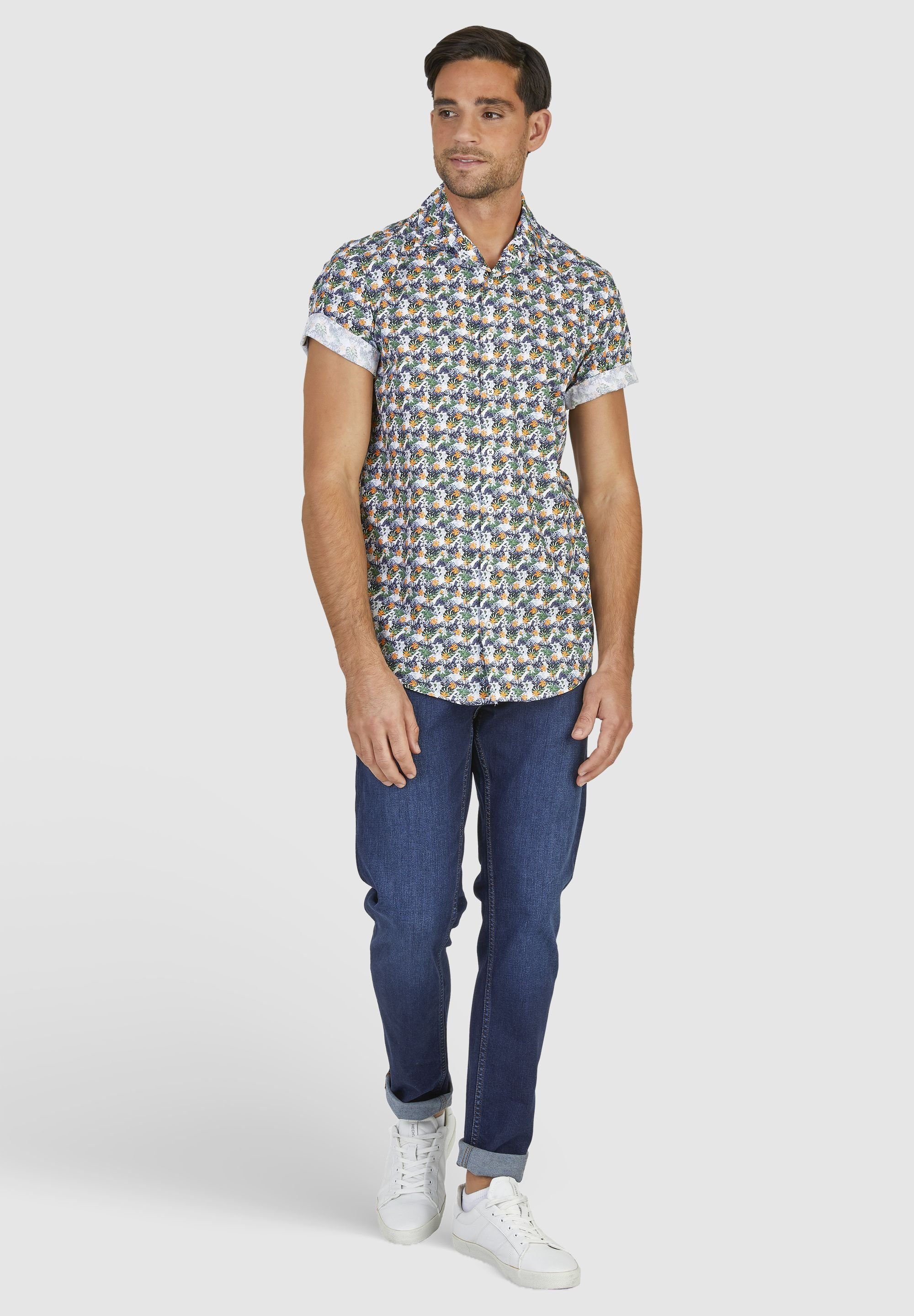 HECHTER PARIS Kurzarmhemd mit floralem Muster