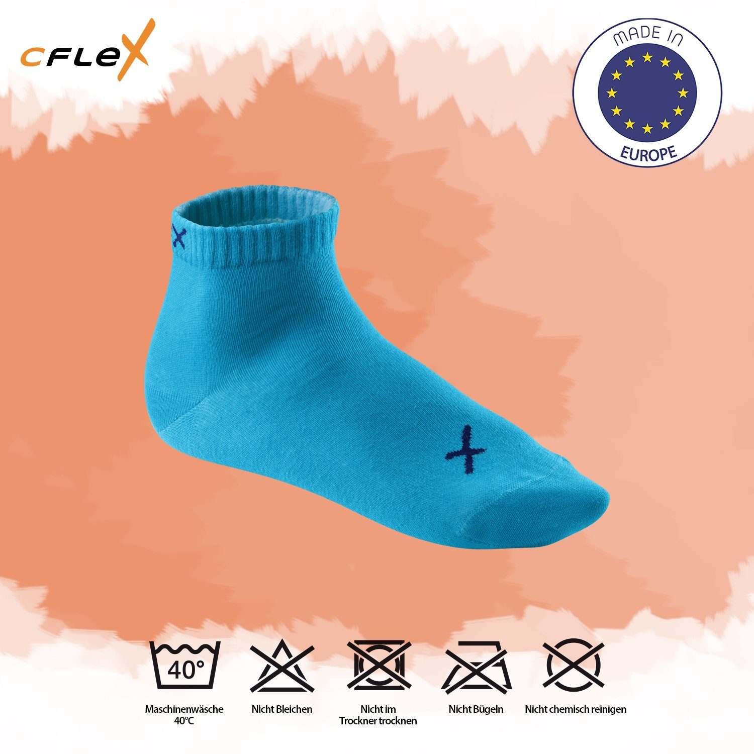 CFLEX Kurzsocken Lifestyle Kurzschaft Socken für Damen & Herren (6 Paar) Sneaker
