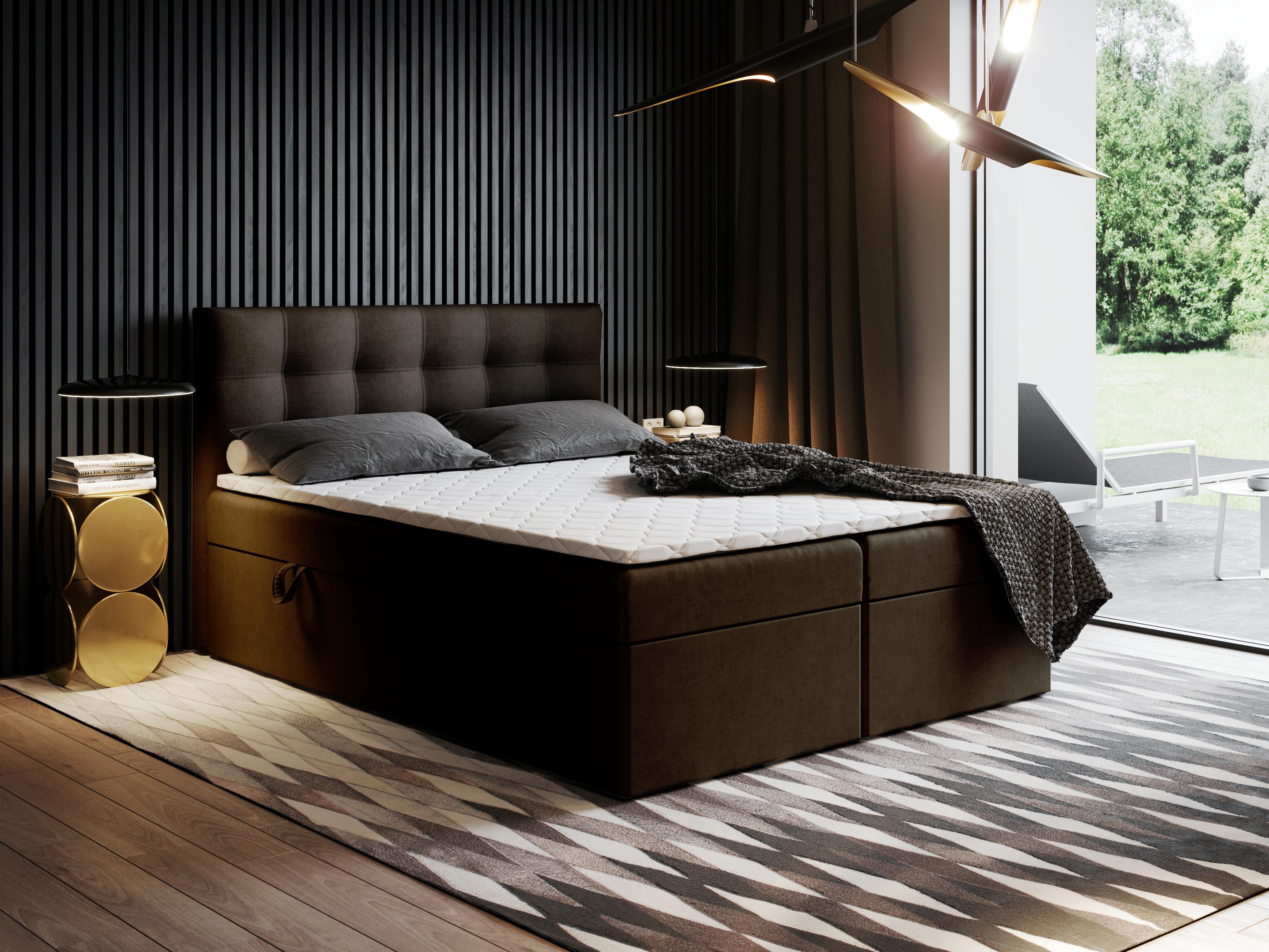 Godre Boxspringbett mit Bettkasten Ewora 140x200 günstig online kaufen