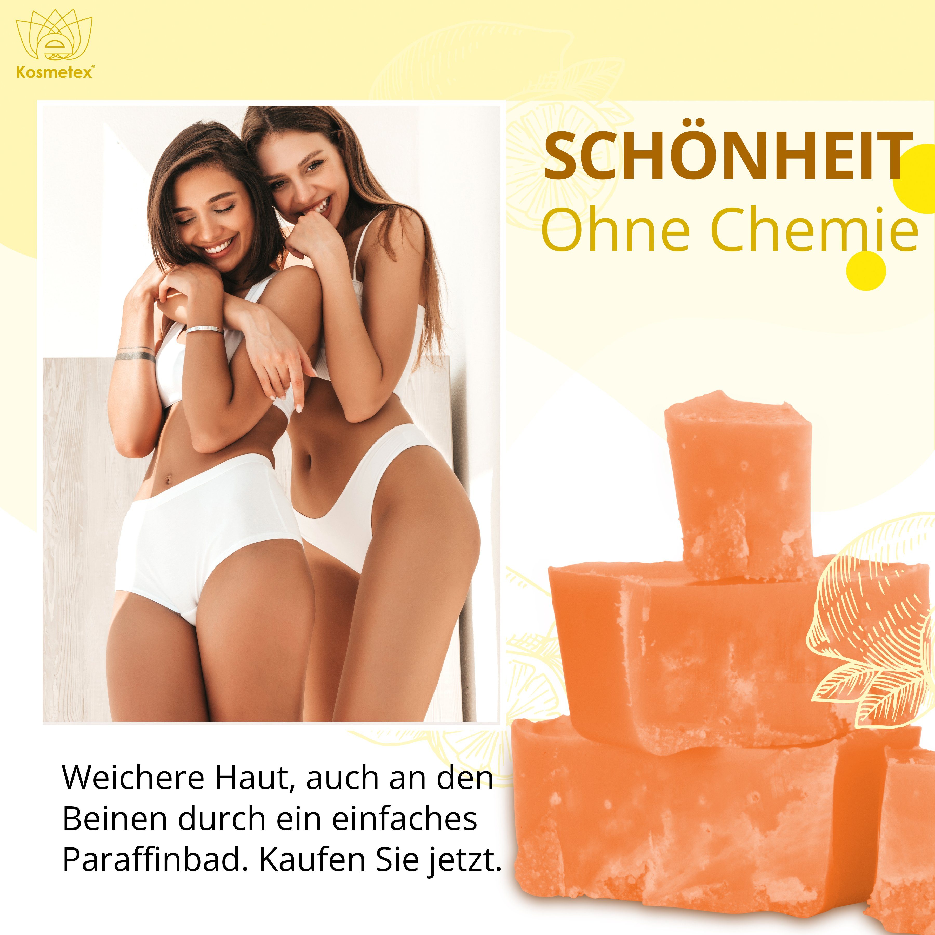 Kosmetex Paraffinwachs Kosmetex Zitrone Paraffinbad Lemon, Paraffinwachs