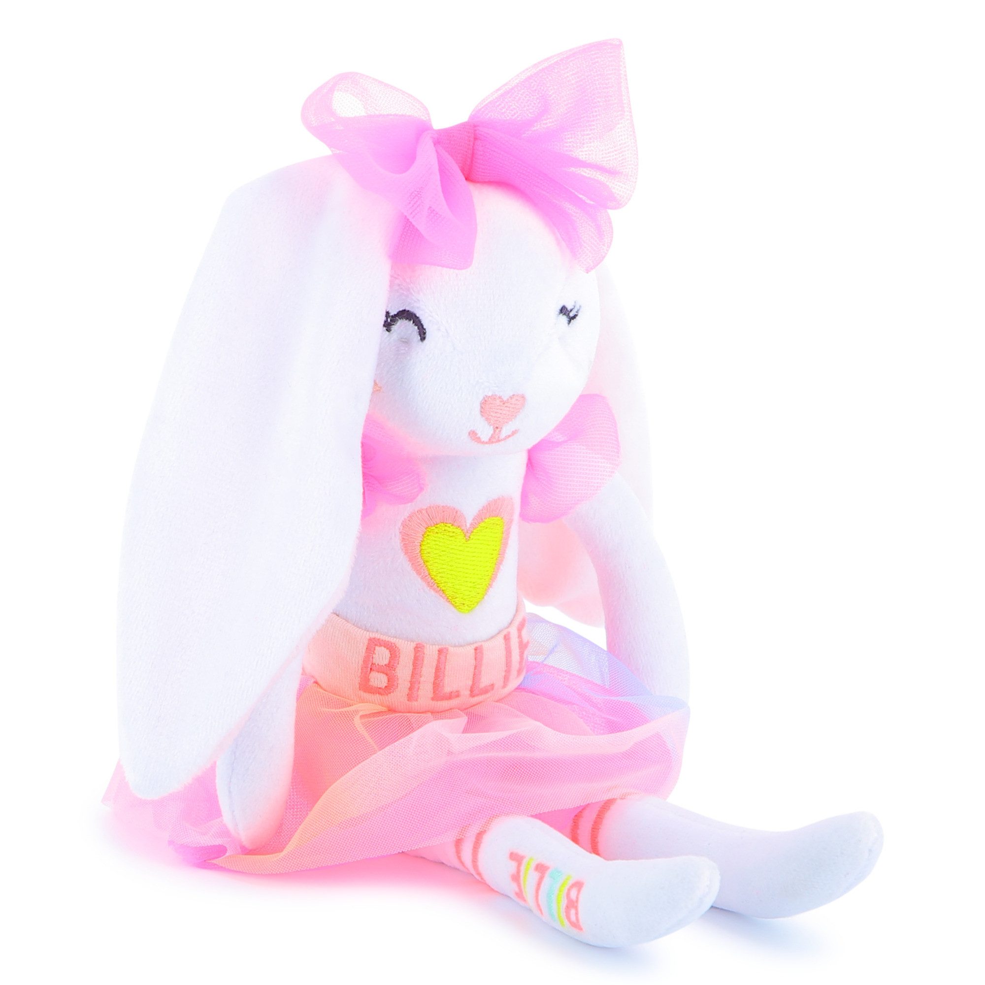 Billieblush Kuscheltier Billieblush Hase Plüschtier Schmusetier pink weiß mit Rock & Schleife