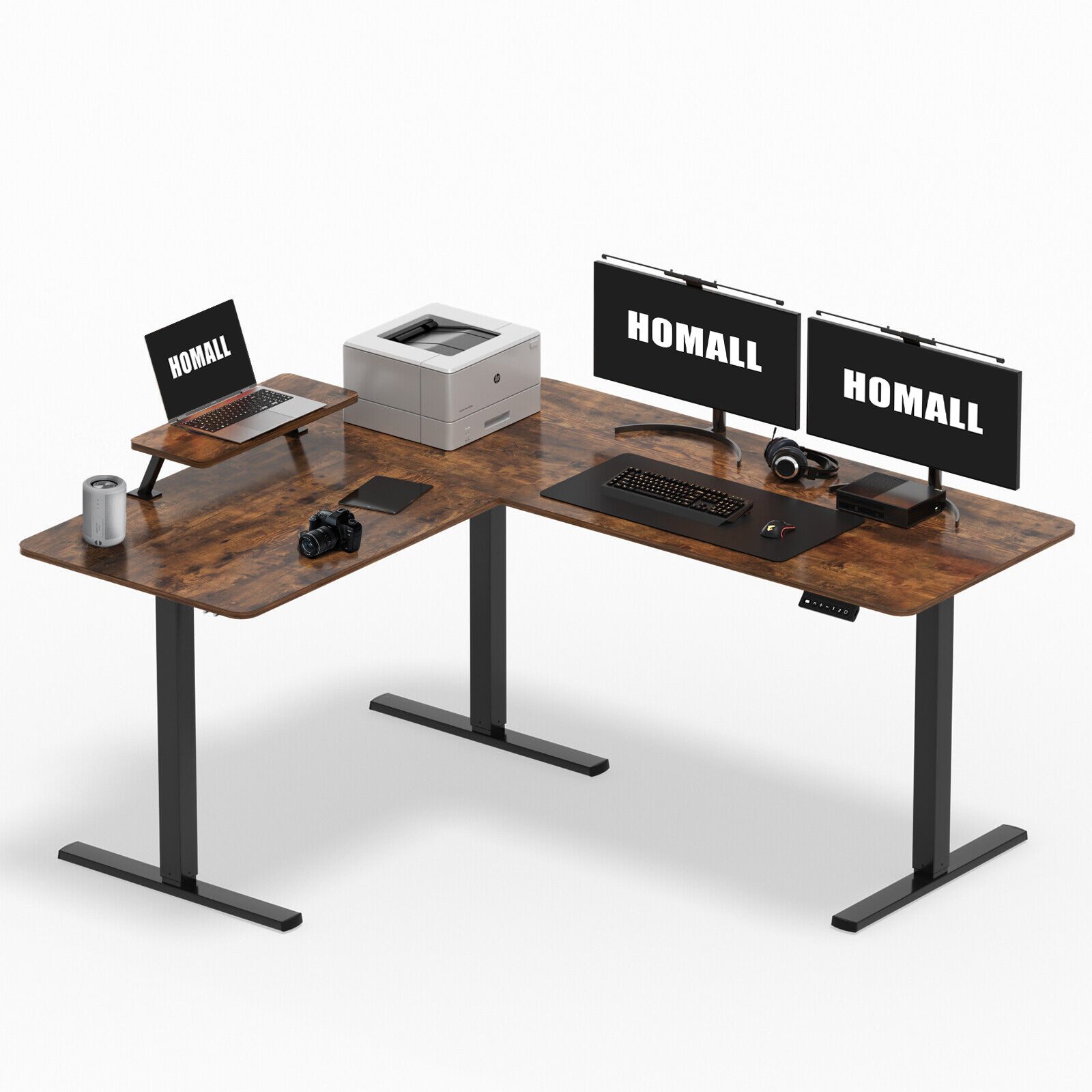 HOMALL Eckschreibtisch Höhenverstellbarer Schreibtisch L-förmiger Eckschrei günstig online kaufen